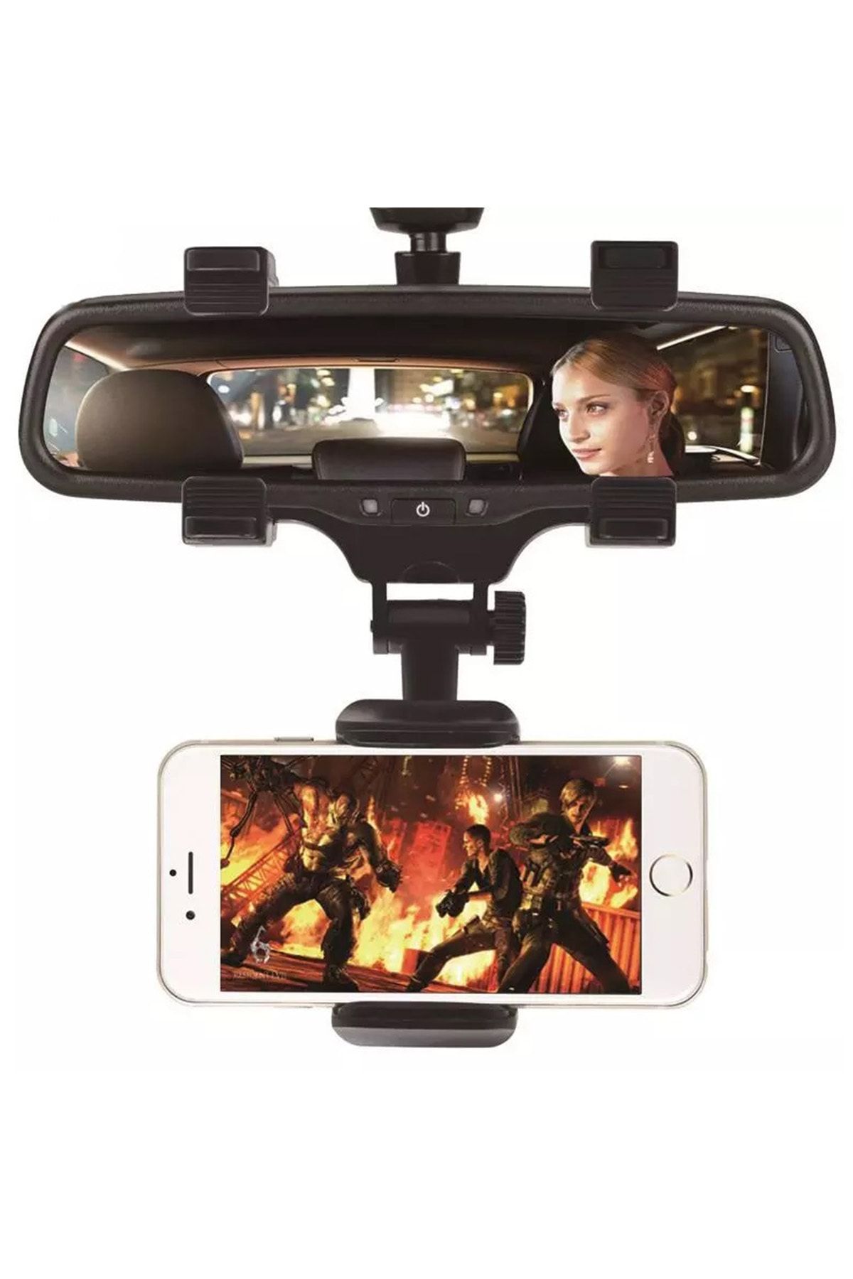 MEZİGARC Apple Iphone Samsung Uyumlu Araç Içi Ayarlanabilir Dikiz Aynası Telefon Navigasyon Tutucu