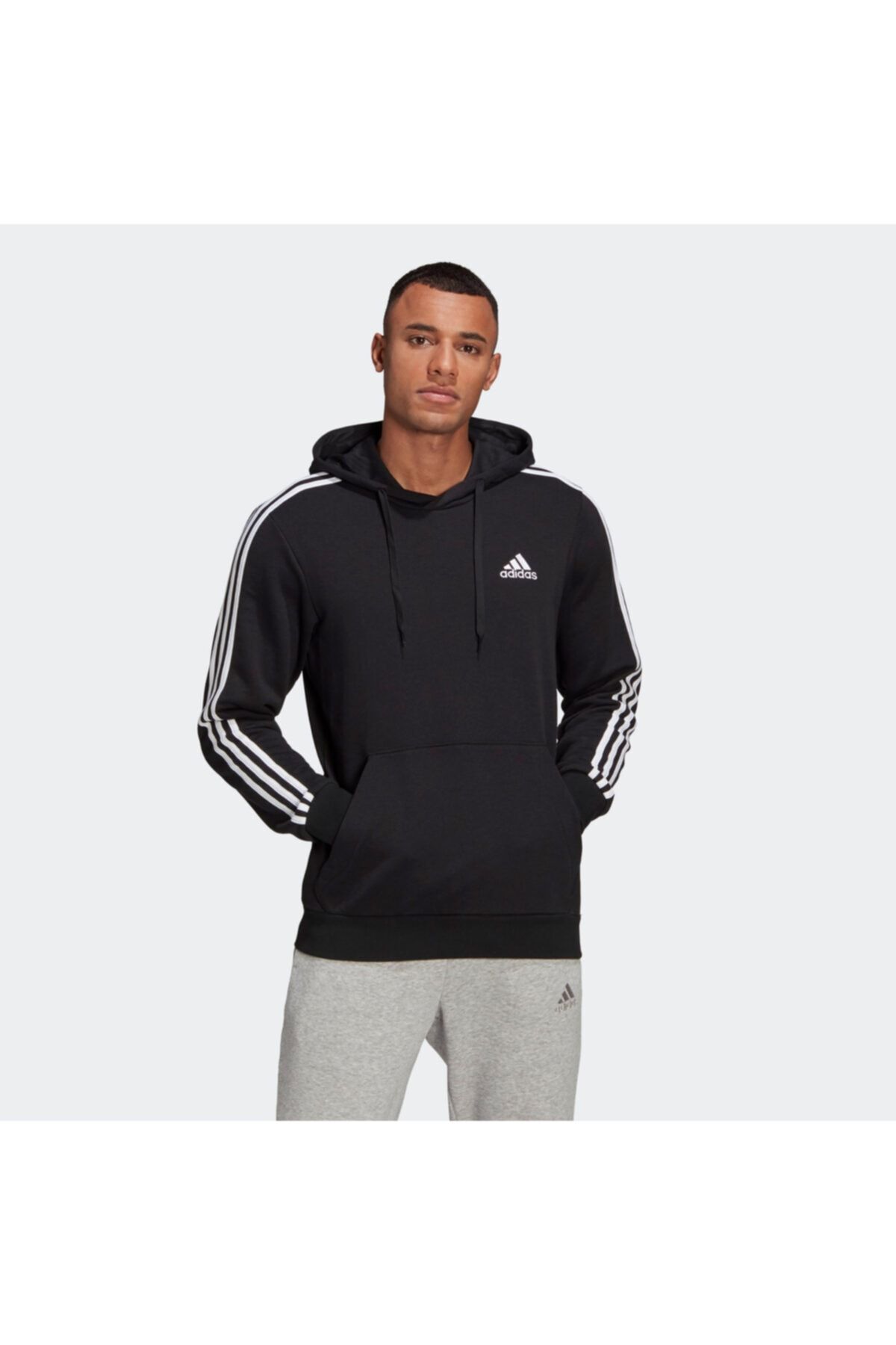 adidas Essentials 3 Erkek Siyah Sweatshirt (gk9062)