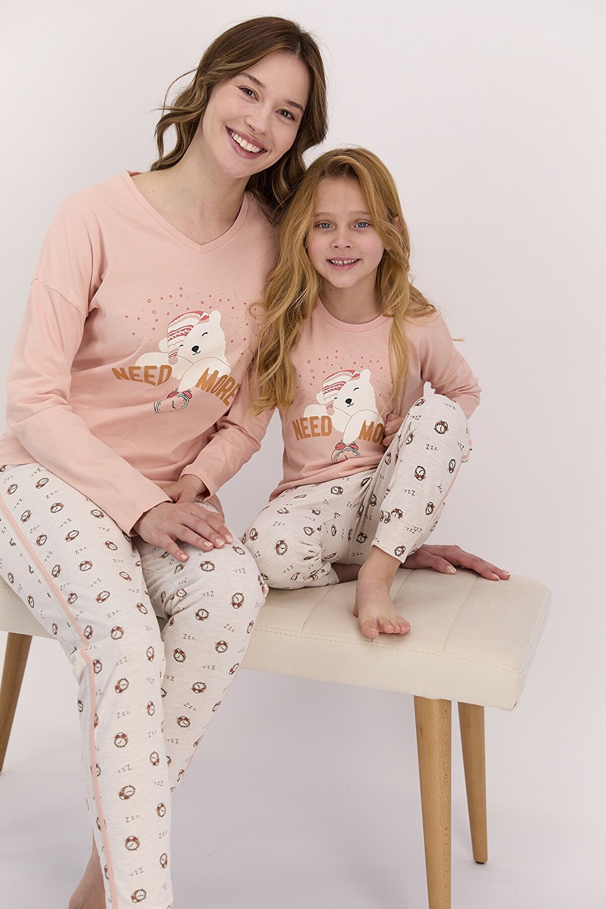 Arnetta Kadın Uzun Kol Need More Yazıl Pijama Takımı (anne Kız Takım Yapılabilir Fiyatlar Farklıdır)