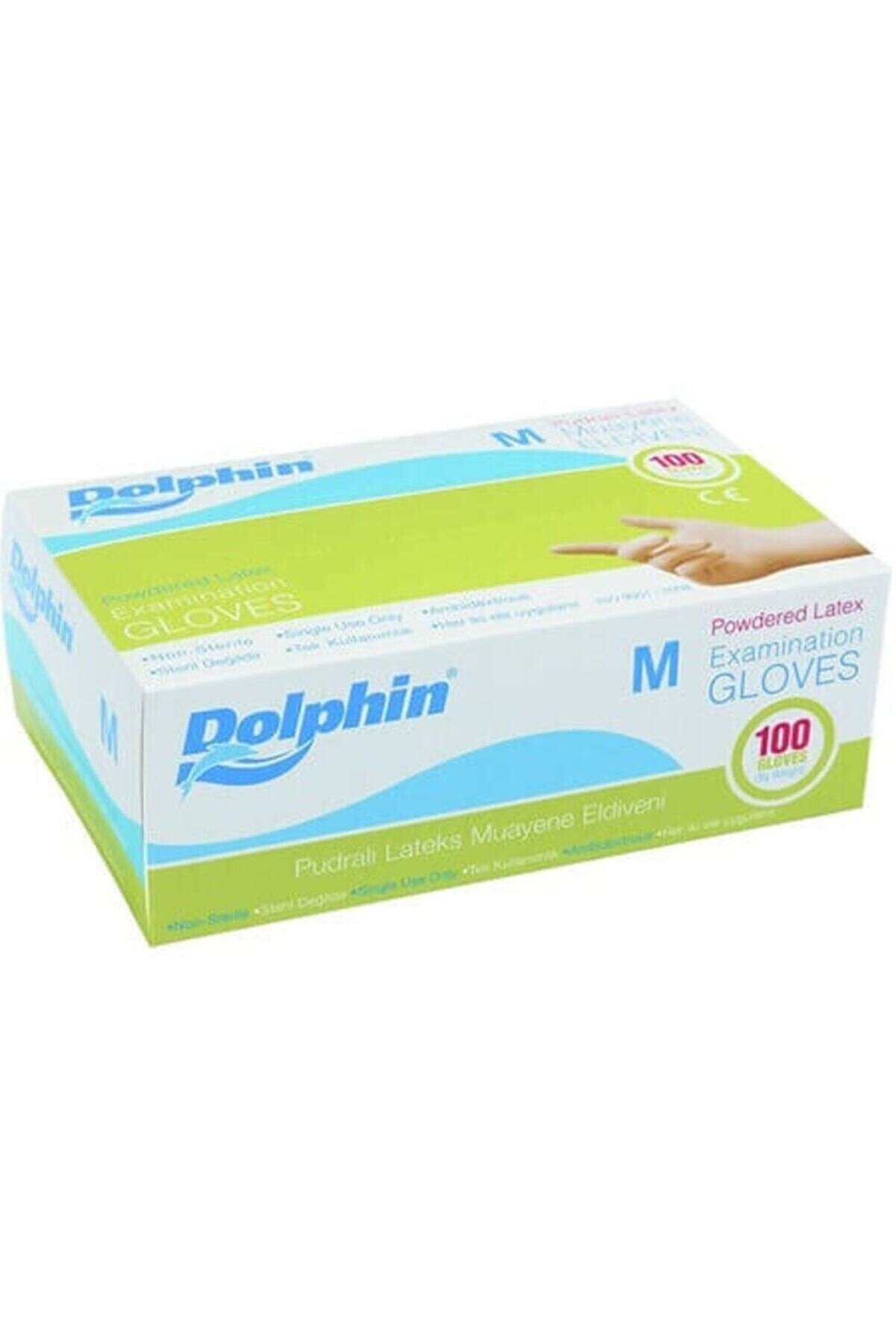 Dolpin Dolphin Beyaz Lateks Pudralı Eldiven 100 Lü (M)