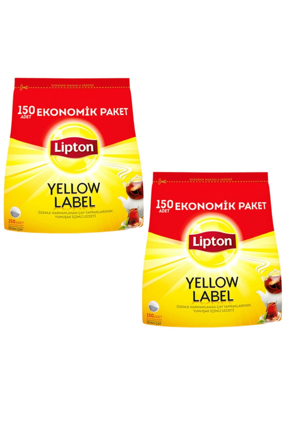 Lipton Yellow Label Demlik Poşet Çay 150 Li 480 Gr X 2 Paket