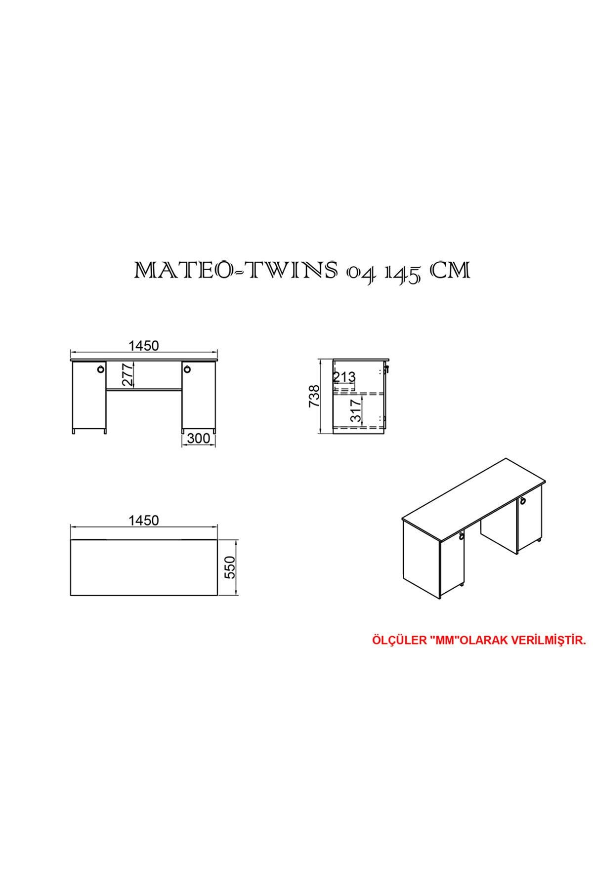 Mateo-twins 04 145 Cm Çalışma Masası Mt05_3