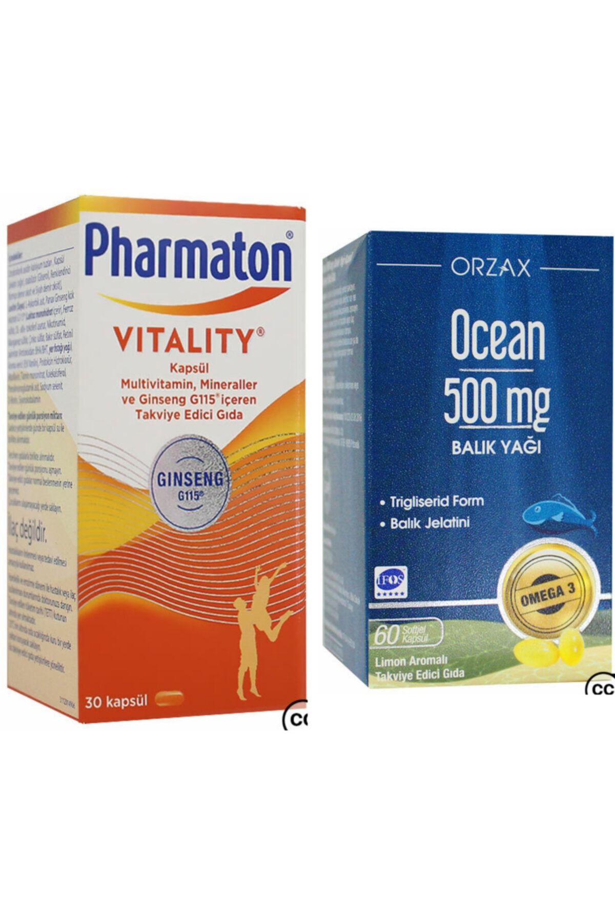 Pharmaton Vitality 30 Kapsül Ocean 500mg Balık Yağı 60 Kapsül