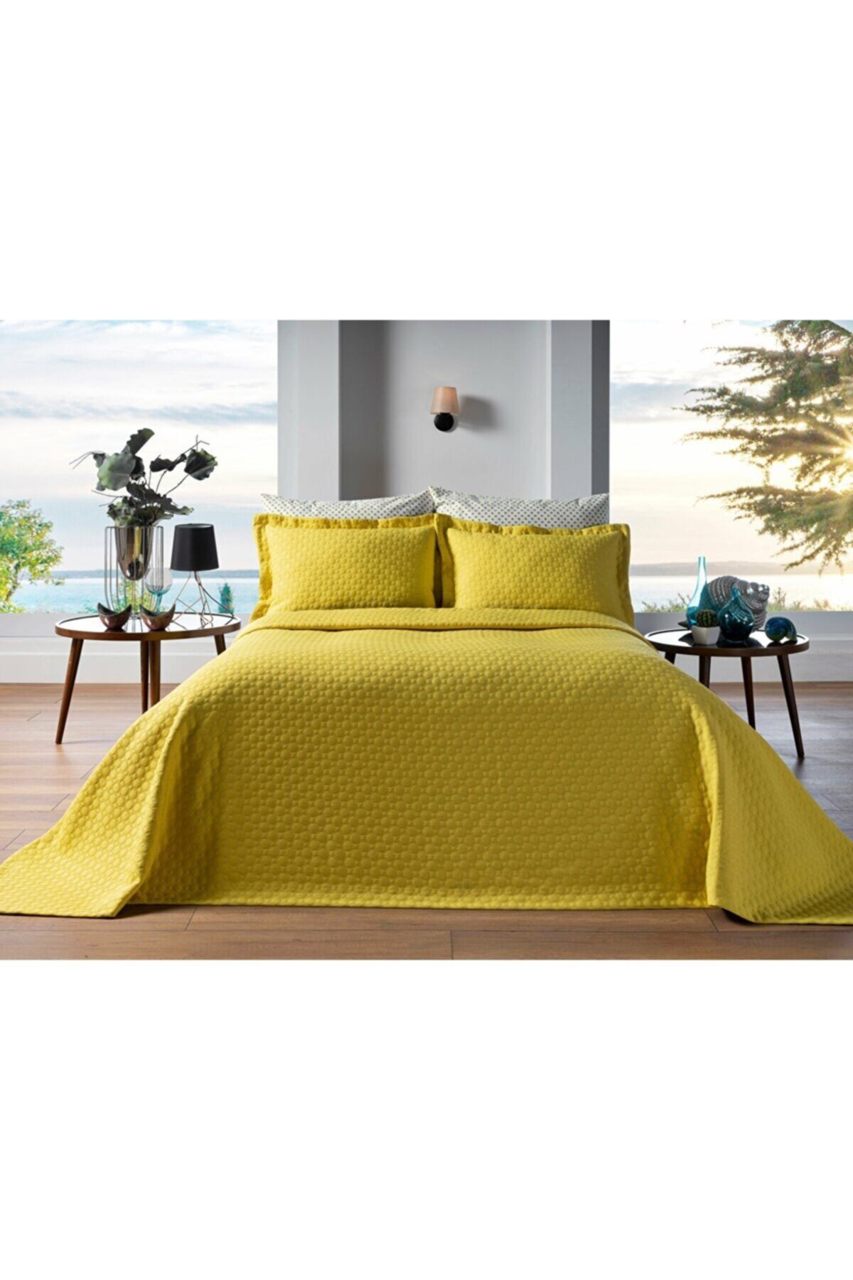 Doqu Home Beste Yatak Örtüsü Tek Kişilik - Sarı