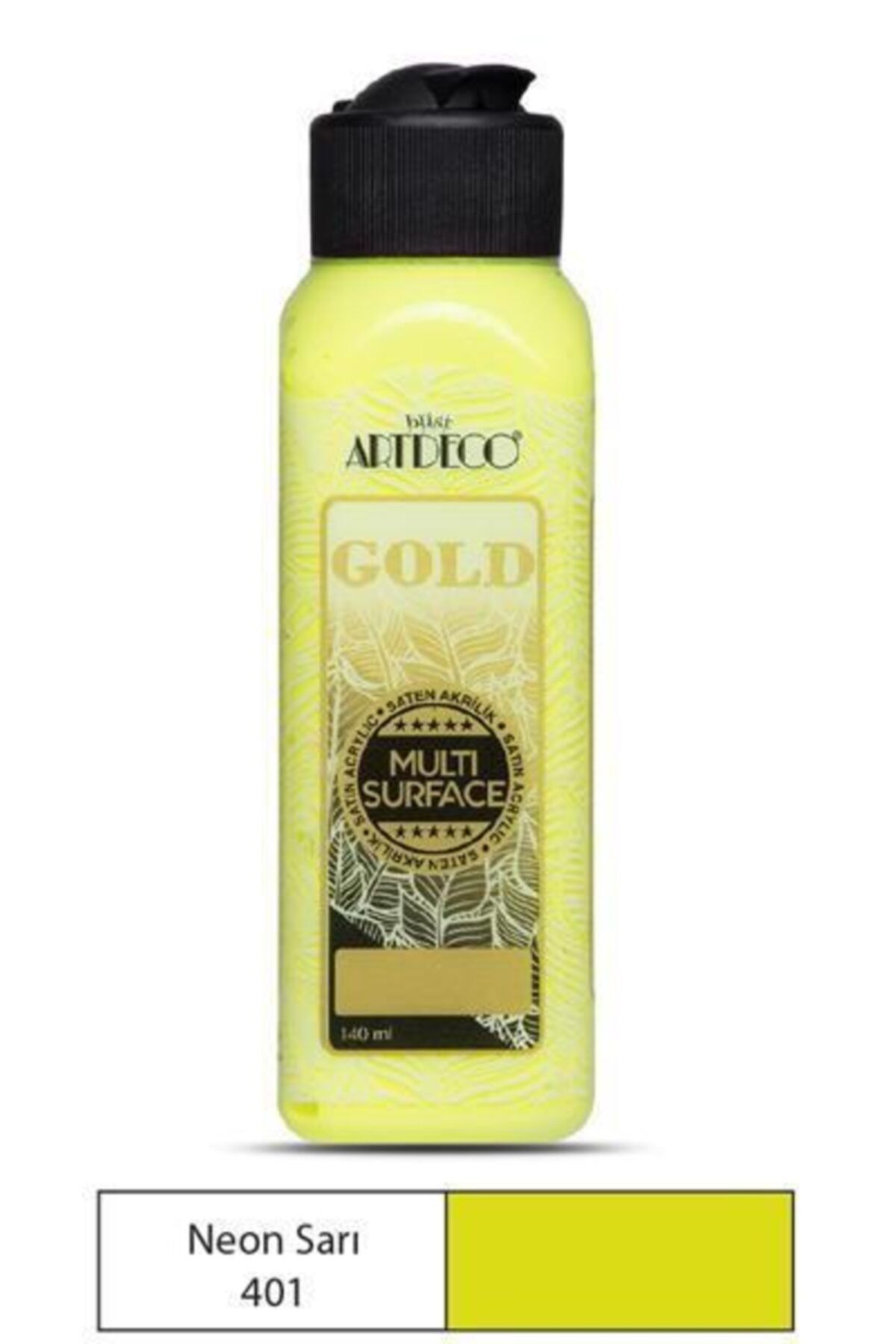 Artdeco Gold Multi Surface Akrilik Boya 140 ml. 401 NEON SARI