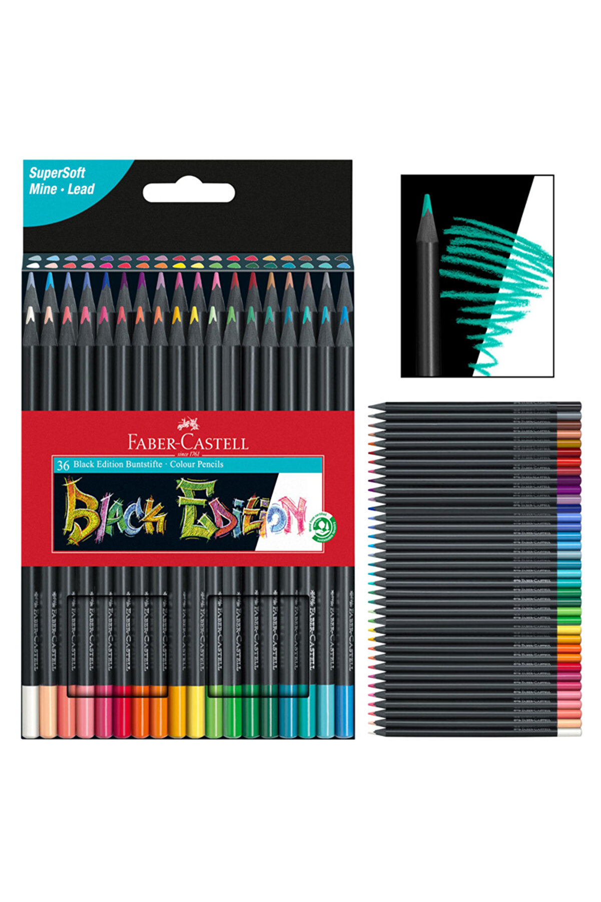 Faber Castell Black Edition Boya Kalemi 36 Renk - Kalem ve Kırtasiye