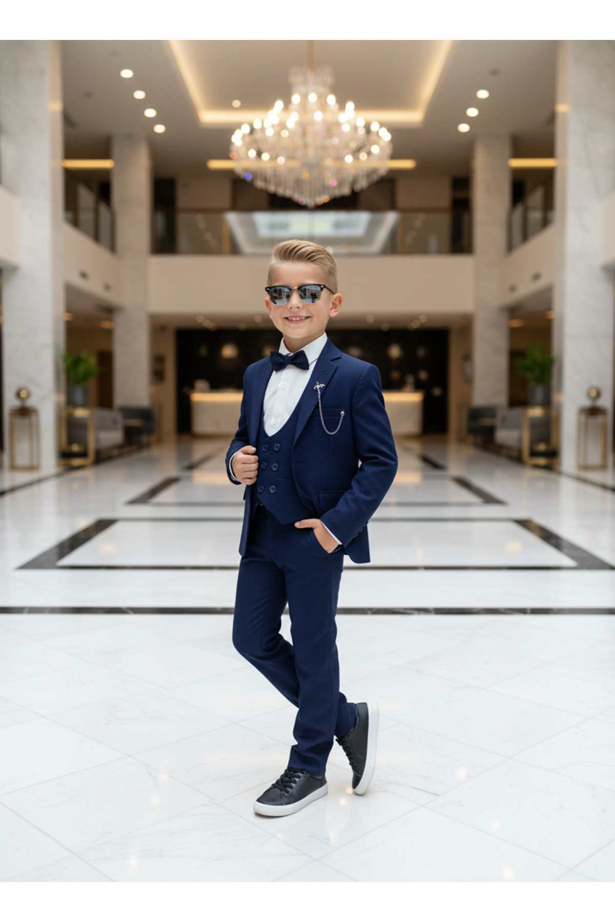 WENA KİDS Çocuk Takım Elbise Set - Laci?vert Renkli Çocuk Giyim