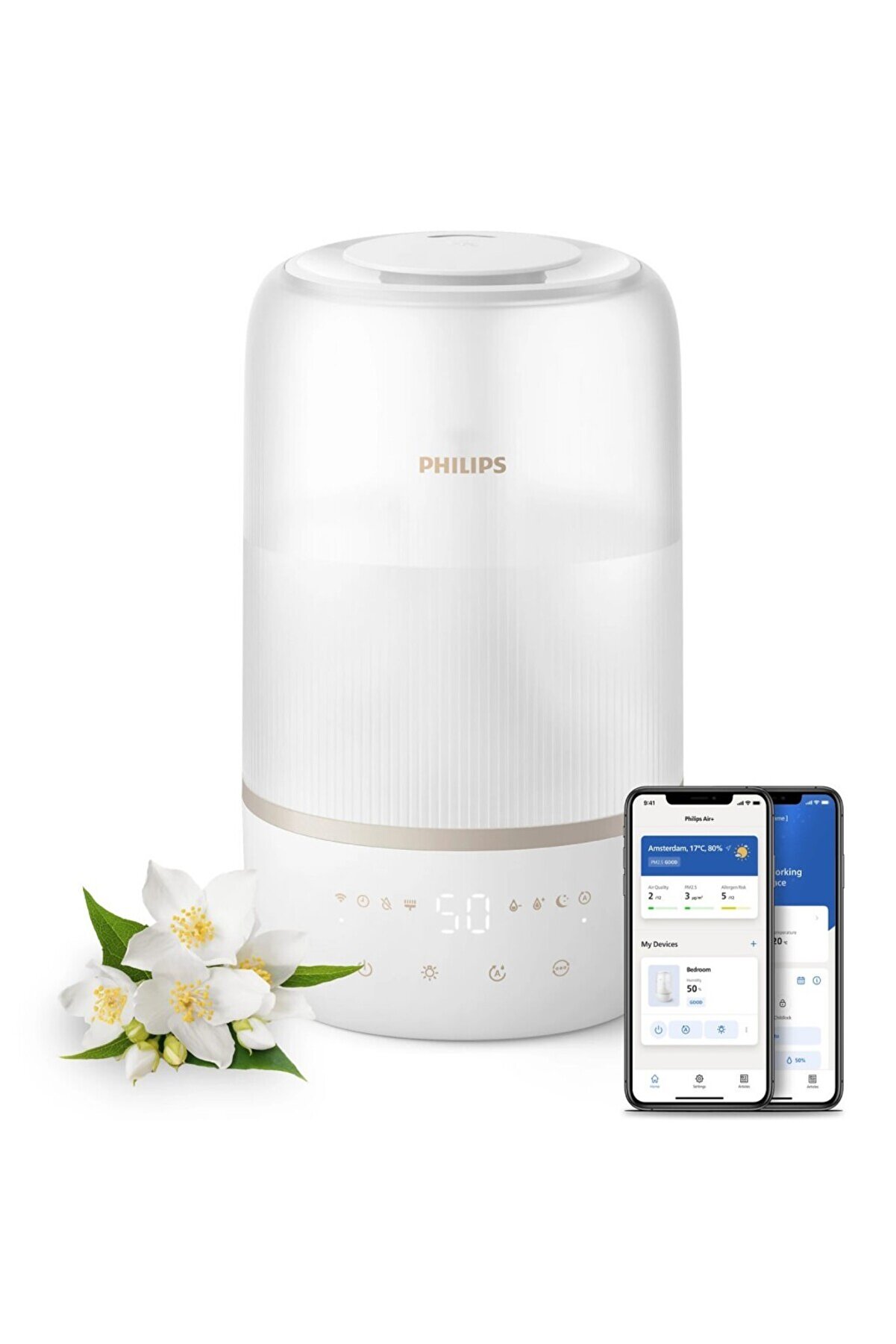 Philips HU1510/04 Nemlendirici: 3L Kapasite ve Sky High Mist Teknolojisi