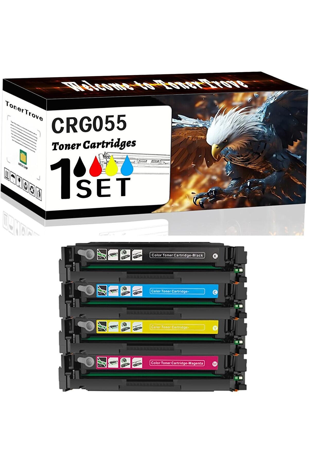 Canon CRG055 ÇİPLİ MUADİL Color Toner for LBP664Cdw & MF Series