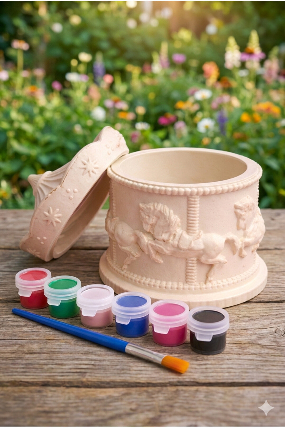 İNLAKECHANDMADE Atlı Karınca Boyama Seti - 6 Renk Boya ve Fırça Dahil