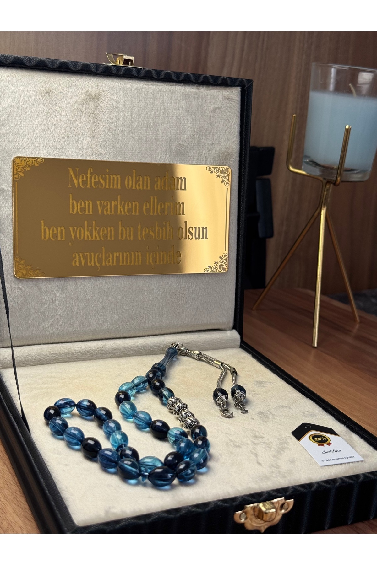 Zikirmatik Kehribar Tesbih, Kişiye Özel Tasarım, Ateş Kehribar, Sertifikalı