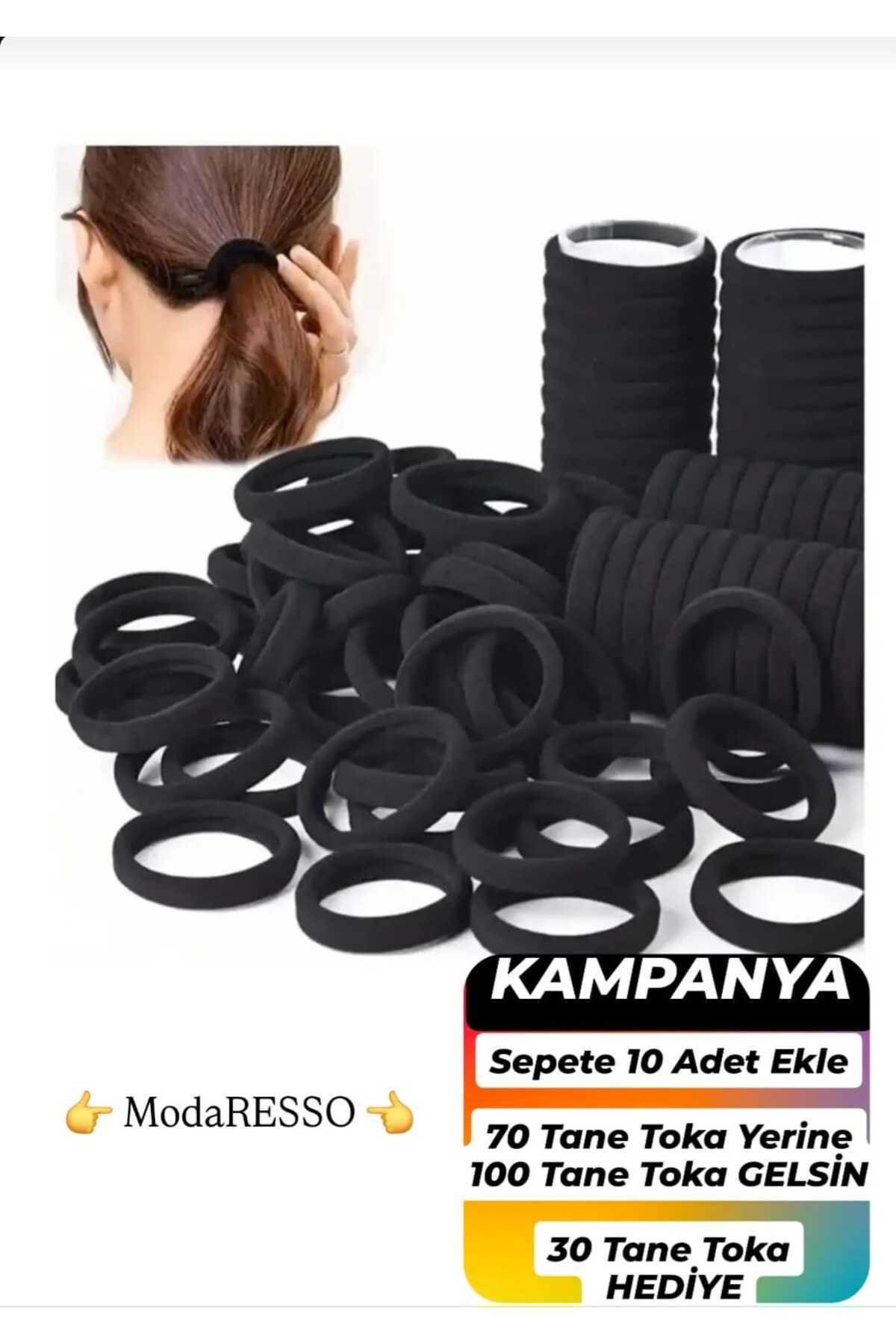 modares Lüks Kaliteli Ultra Esnek Siyah Havlu Lastik Toka Seti 7 Adet