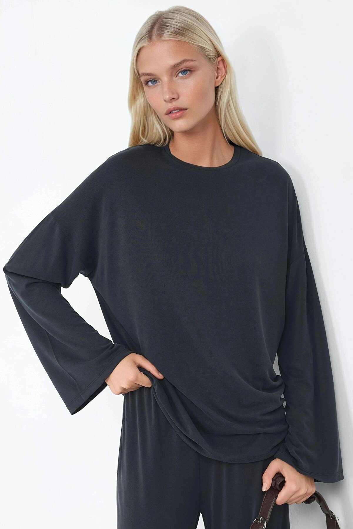 Hiccup Bisiklet Yaka Uzun Kollu Bluz - Stiller ve Konforlu Bisiklet Giysisi