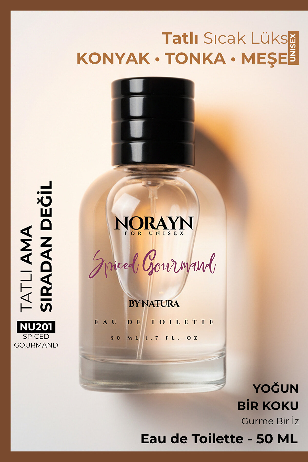norayn Spiced Gourmand NU201 Unisex Parfüm 50 ml EDT - Konyak & Tonka