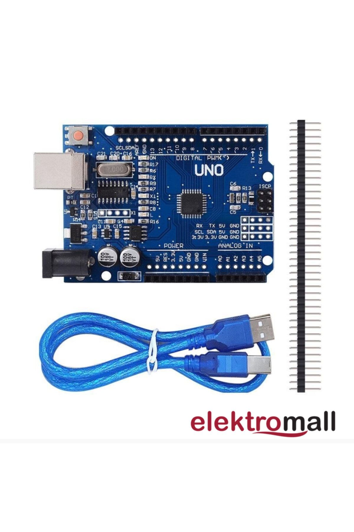 ELEKTROMALL Arduino Uno R3 Ch340 Klon - Usb Kablo Hediyeli