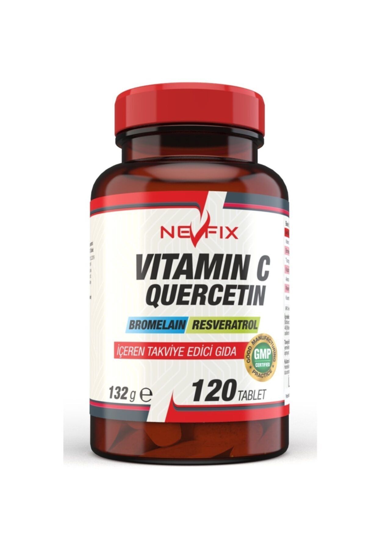 Nevfix Vitamin C 120 Tablet Resveratrol Kuşburnu Aserola Kuarsetin