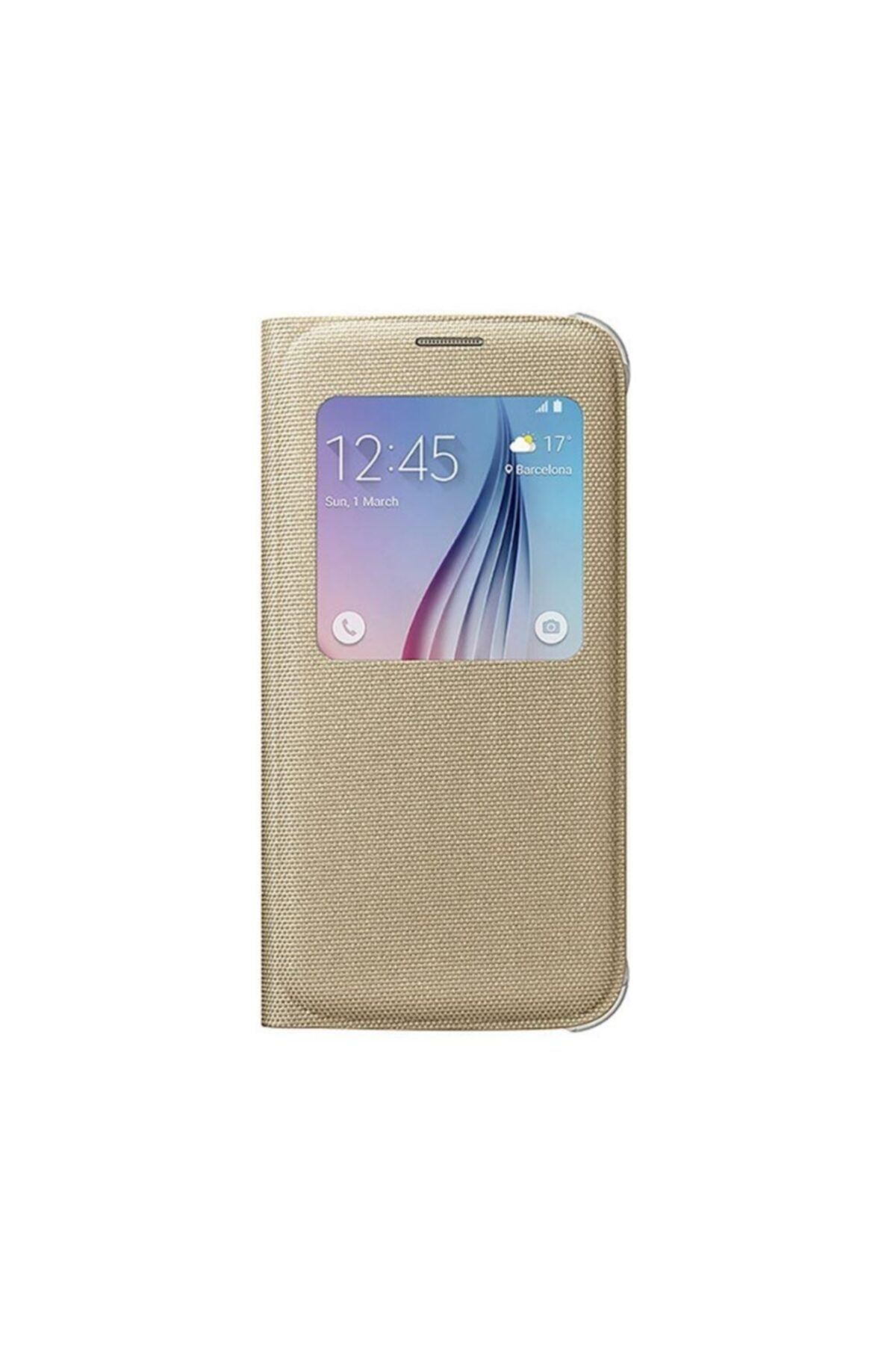 Samsung Galaxy S6 Fabric S View Cover-gold