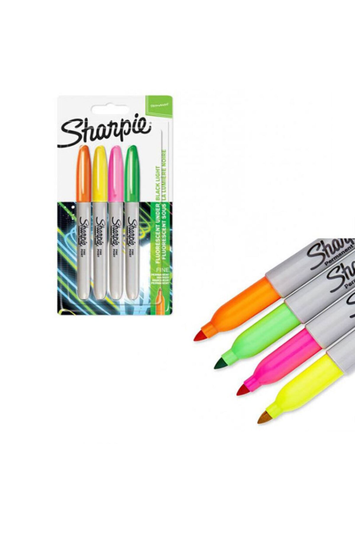 Sharpie Fine Point Marker Kalem 4lü Set Neon Renkler