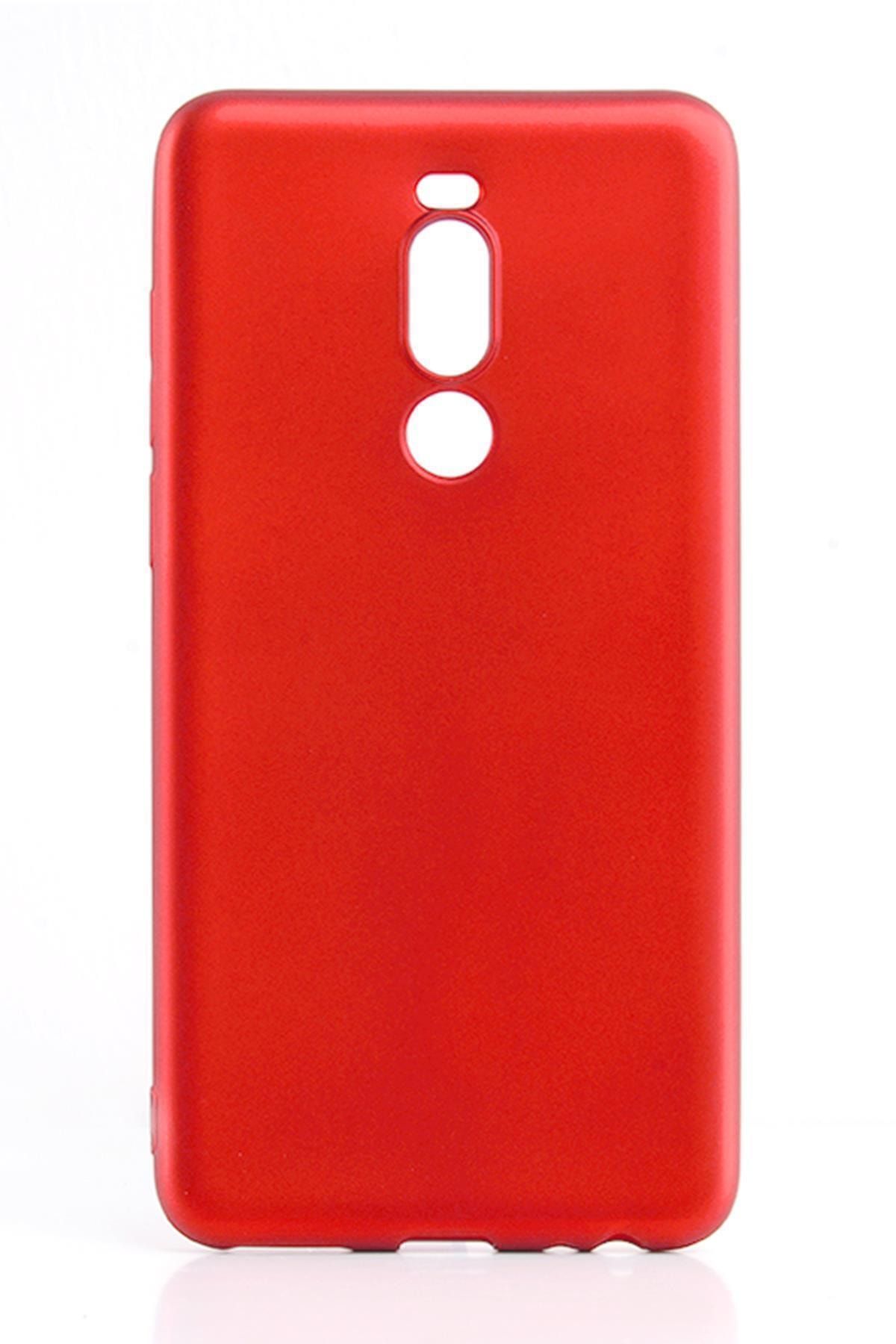 Meizu Note 8 Uyumlu Kılıf Premier Renkli Esnek Silikon Kırmızı