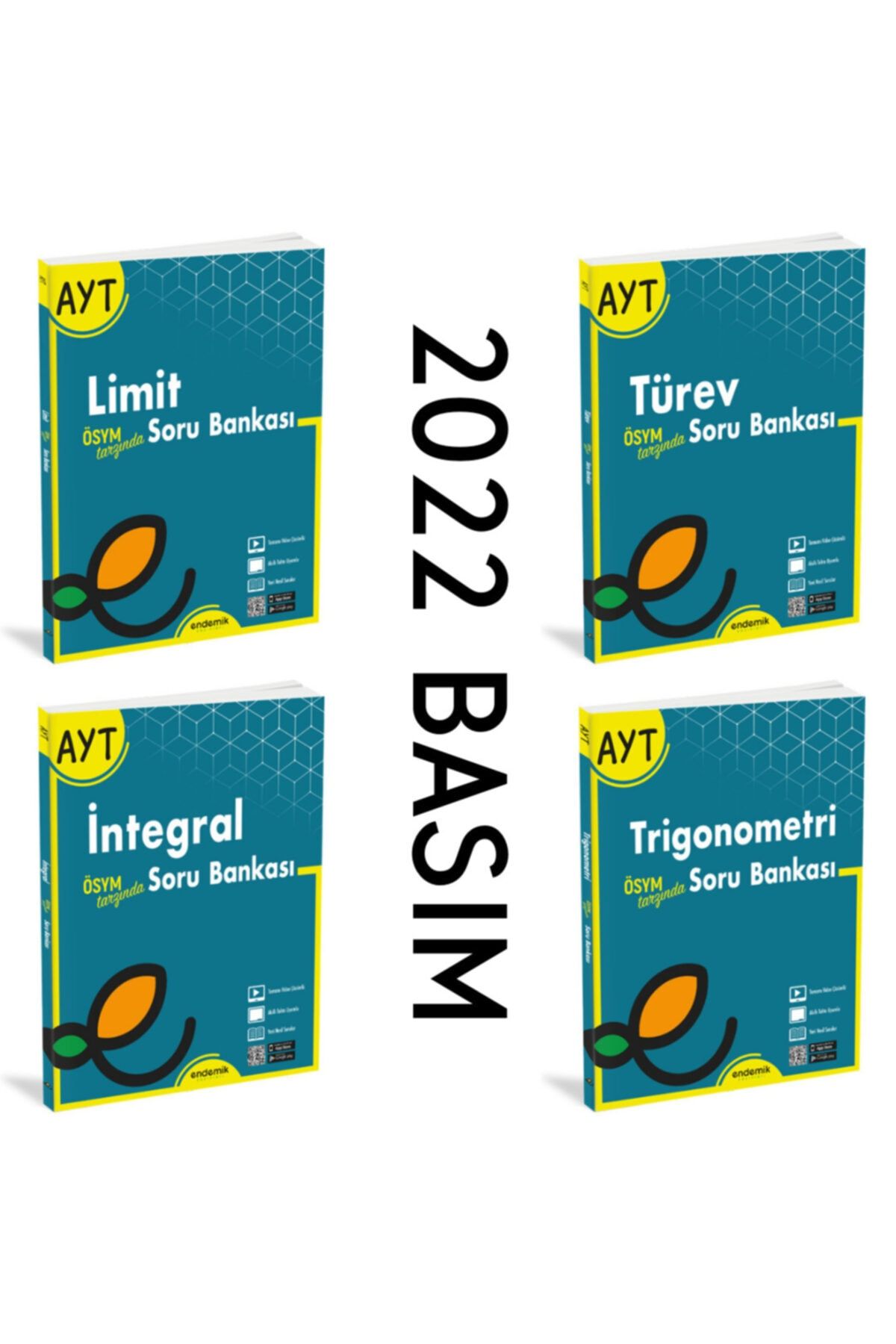 Endemik Yayınları 2022 - Limit-türev-integral-trigonometri Fasikül Seti - 4 Kitap !