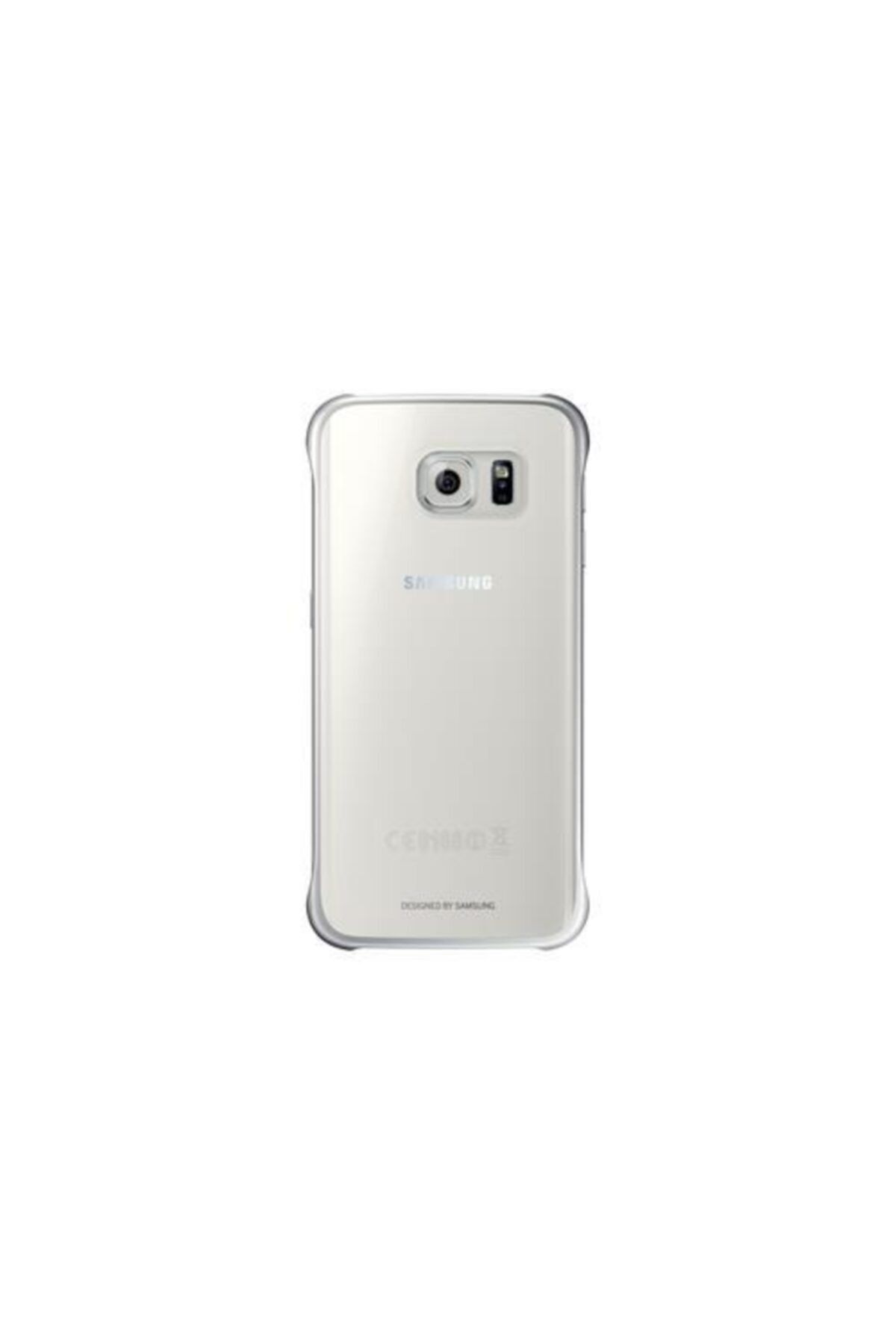 Samsung Galaxy S6 Edge Koruma Kılıfı Şeffaf Gümüş Ef-qg925bsegww