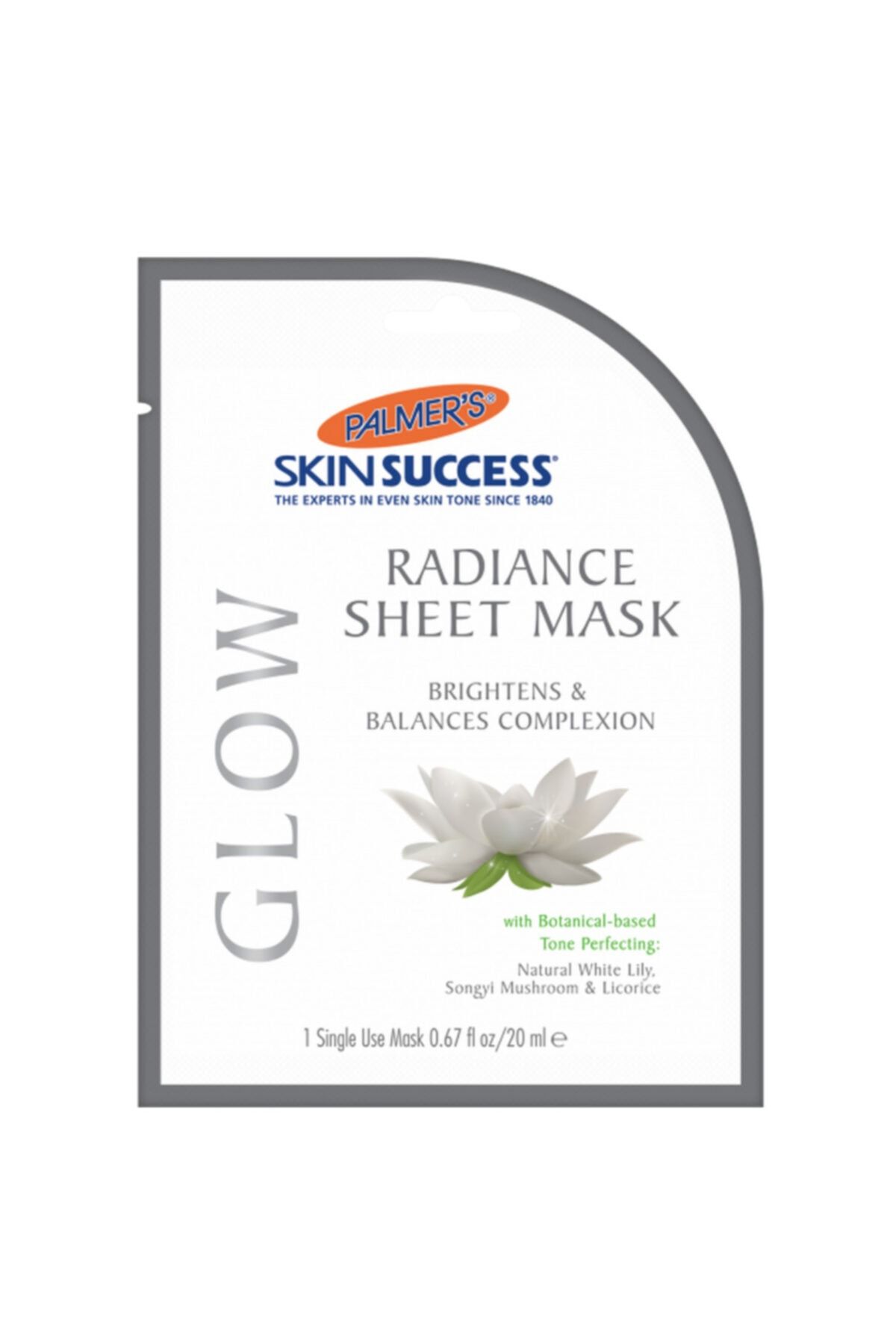 PALMER'S Skin Success Glow Radiance Sheet Mask 20 Ml Aydınlatıcı Maske
