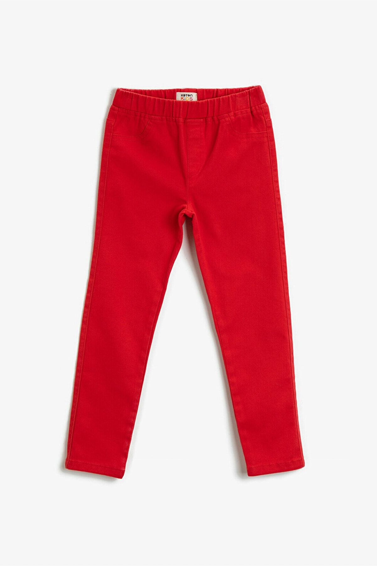 Koton Kız Çocuk Kırmızı Pamuklu Pantolon