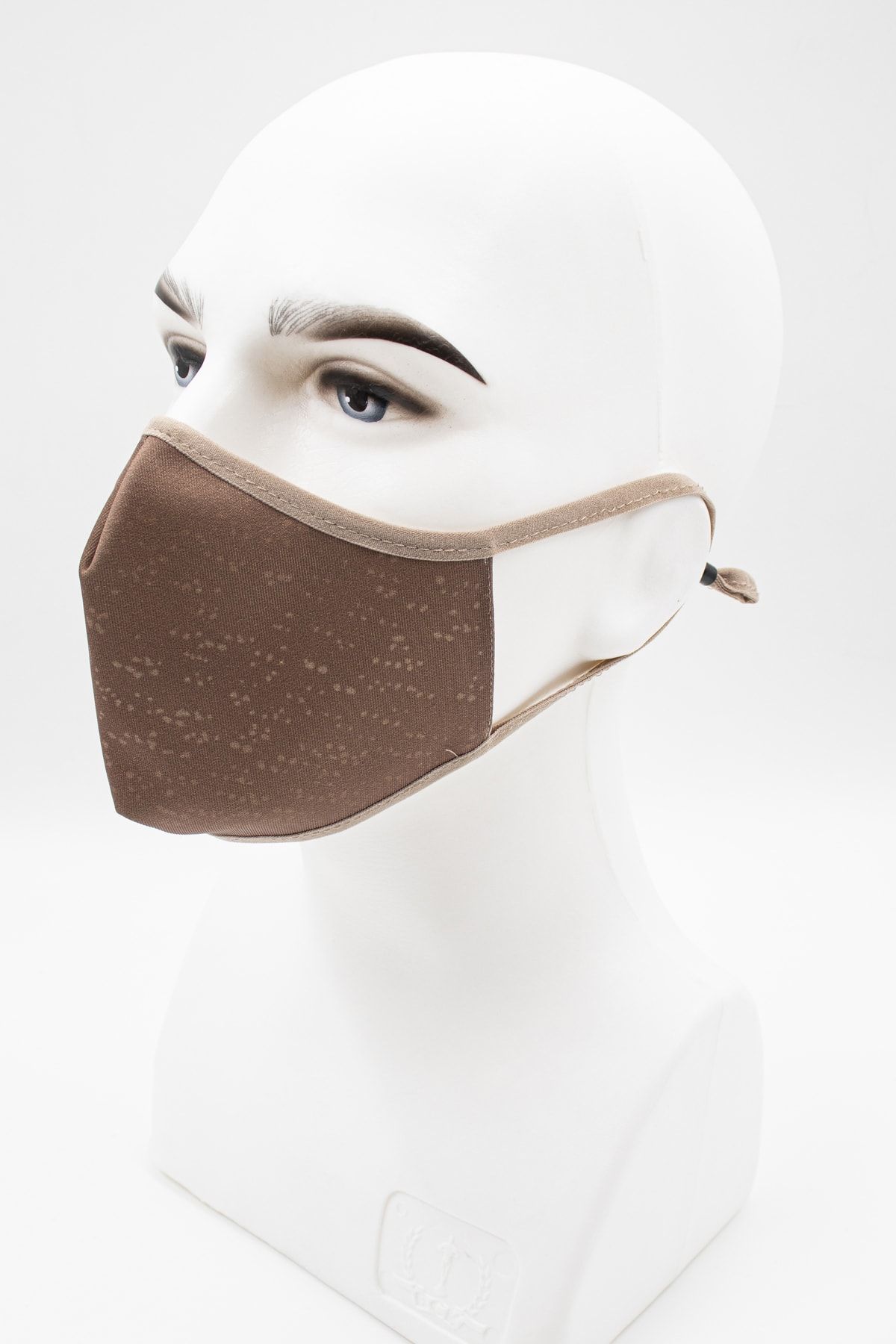 Daima Sağlık Kahverengi Uzay Desenli Kulak Boyu Ayarlanabilir Kumaş Yıkanabilir Maske
