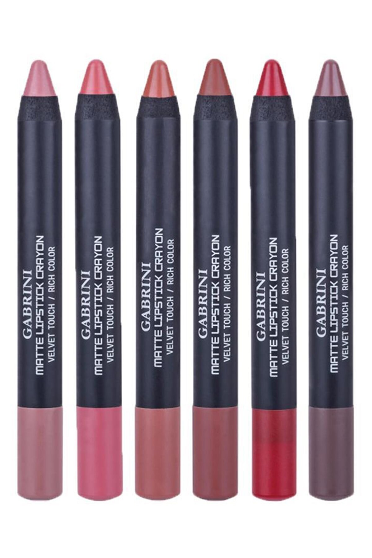 Gabrini Matte Lipstick Crayon Set 2-4-6-8-10-12