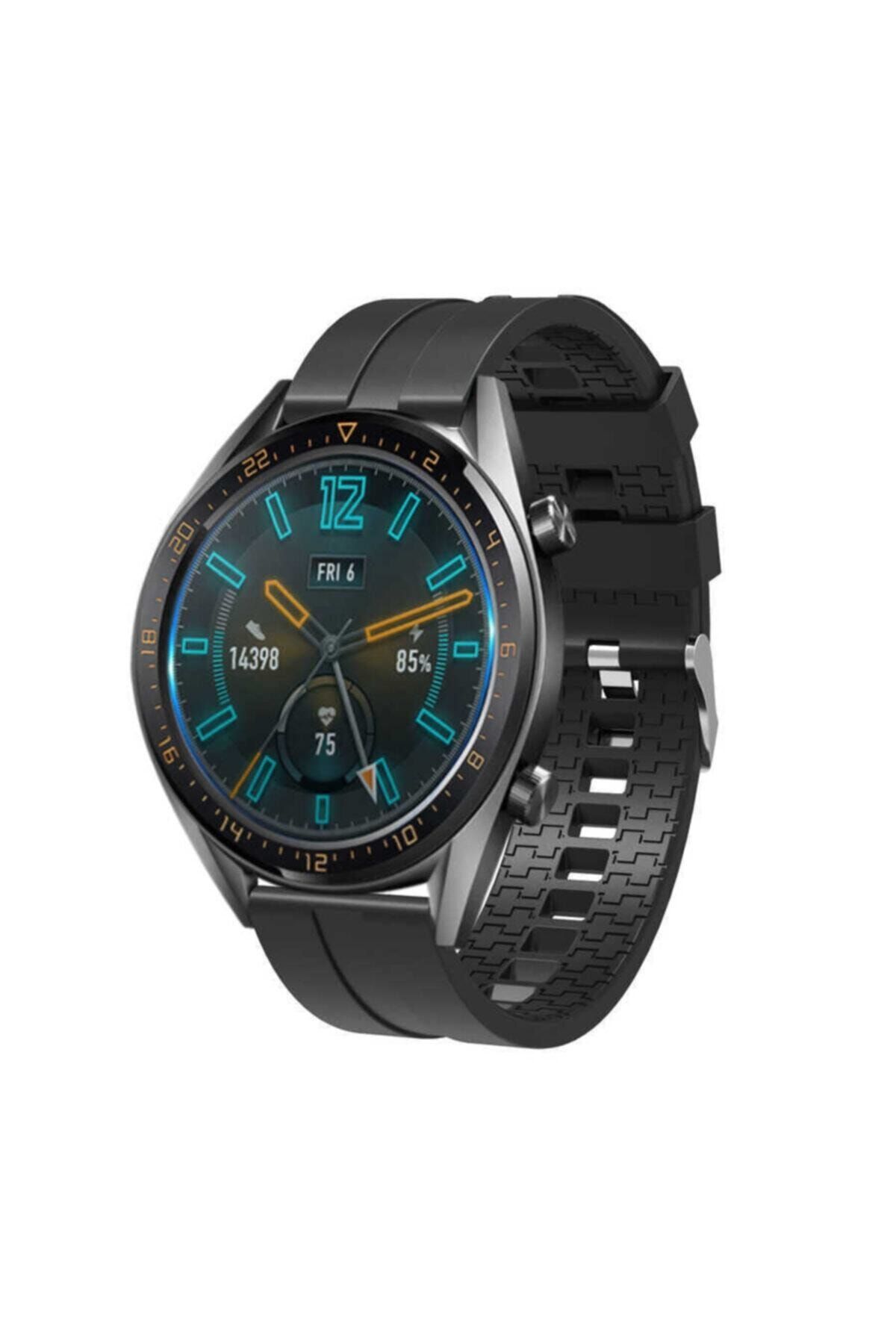 Fibaks Galaxy Watch 3 45mm (22mm) Krd-23 Akıllı Saat Kordonu Klasik Silikon Kordon Kayış Bileklik