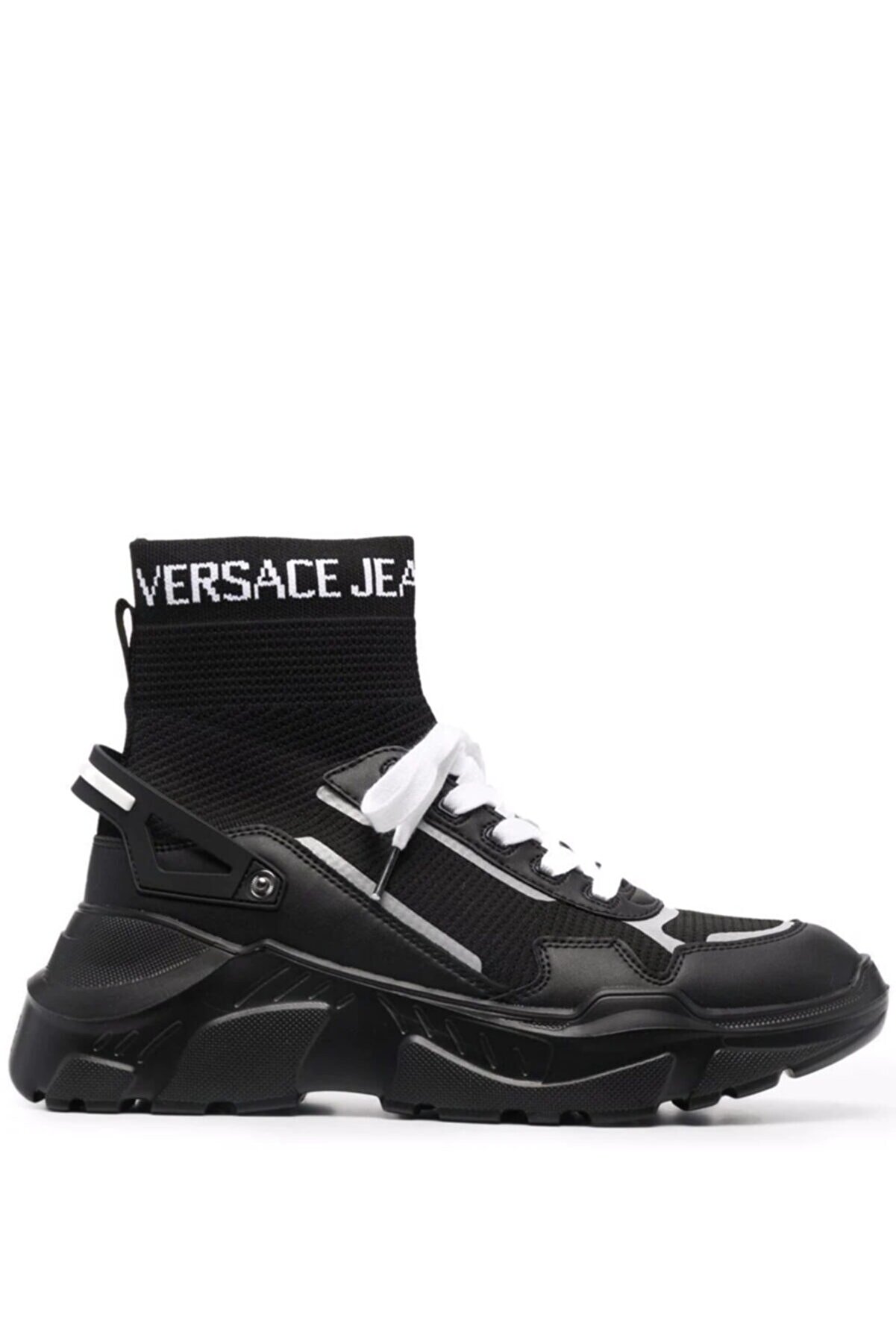Versace Boğaz Logo Baskı Siyah Sneaker