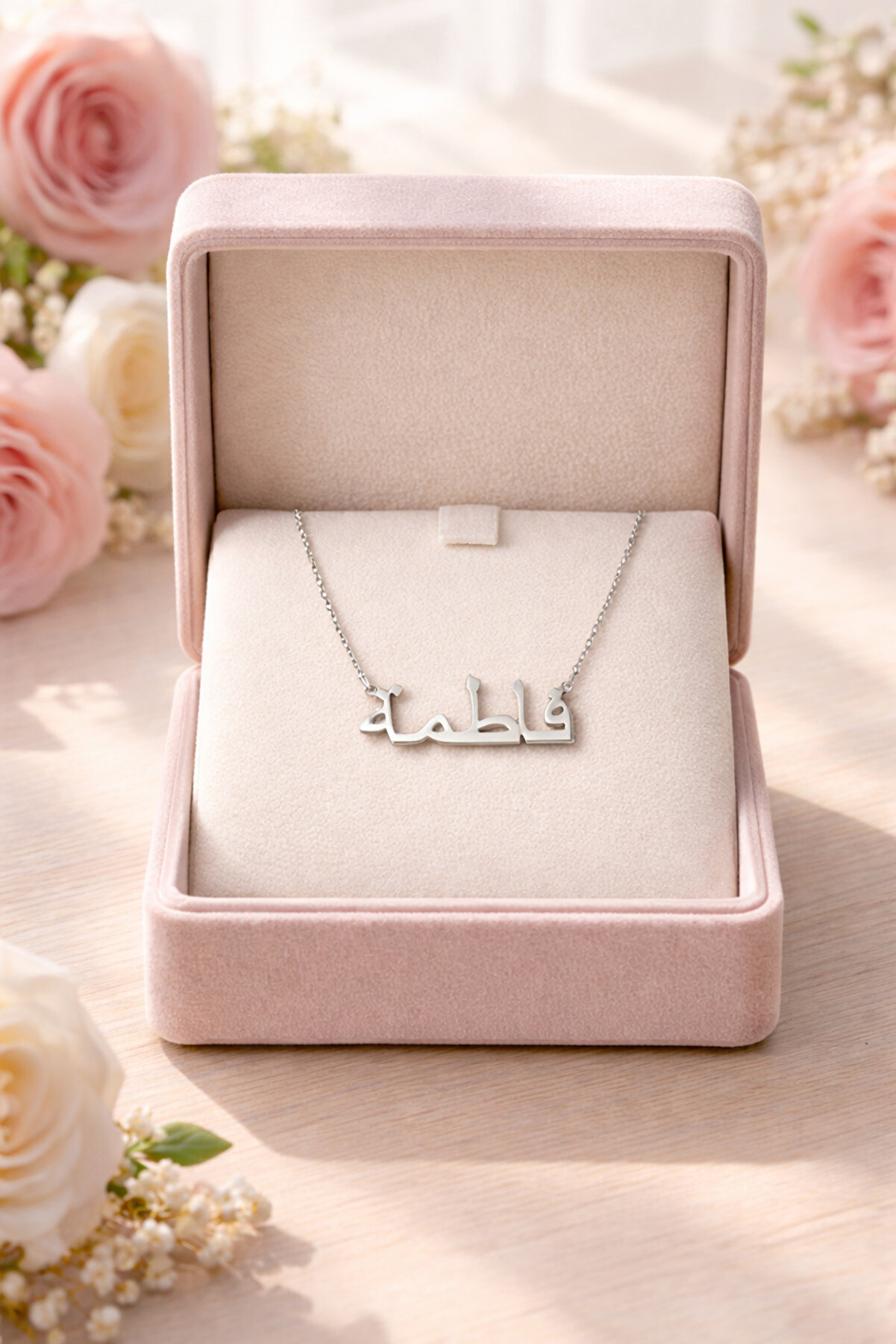 Auryne Jewelry 925 Ayar Gümüş Kişiye Özel Arapça İsimli Kolye