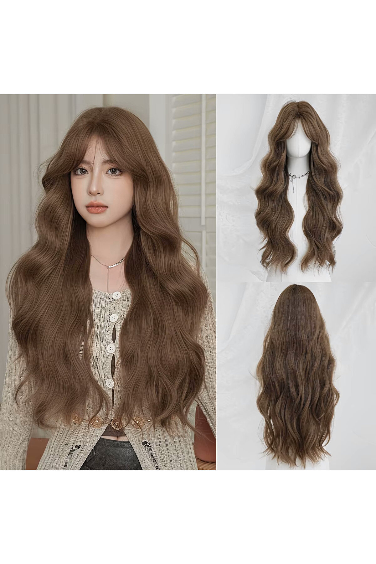 REMY HAİR Kumral Dalgali Uzun Peruk - Doğal ve Stilize Bir Görünüm İçin