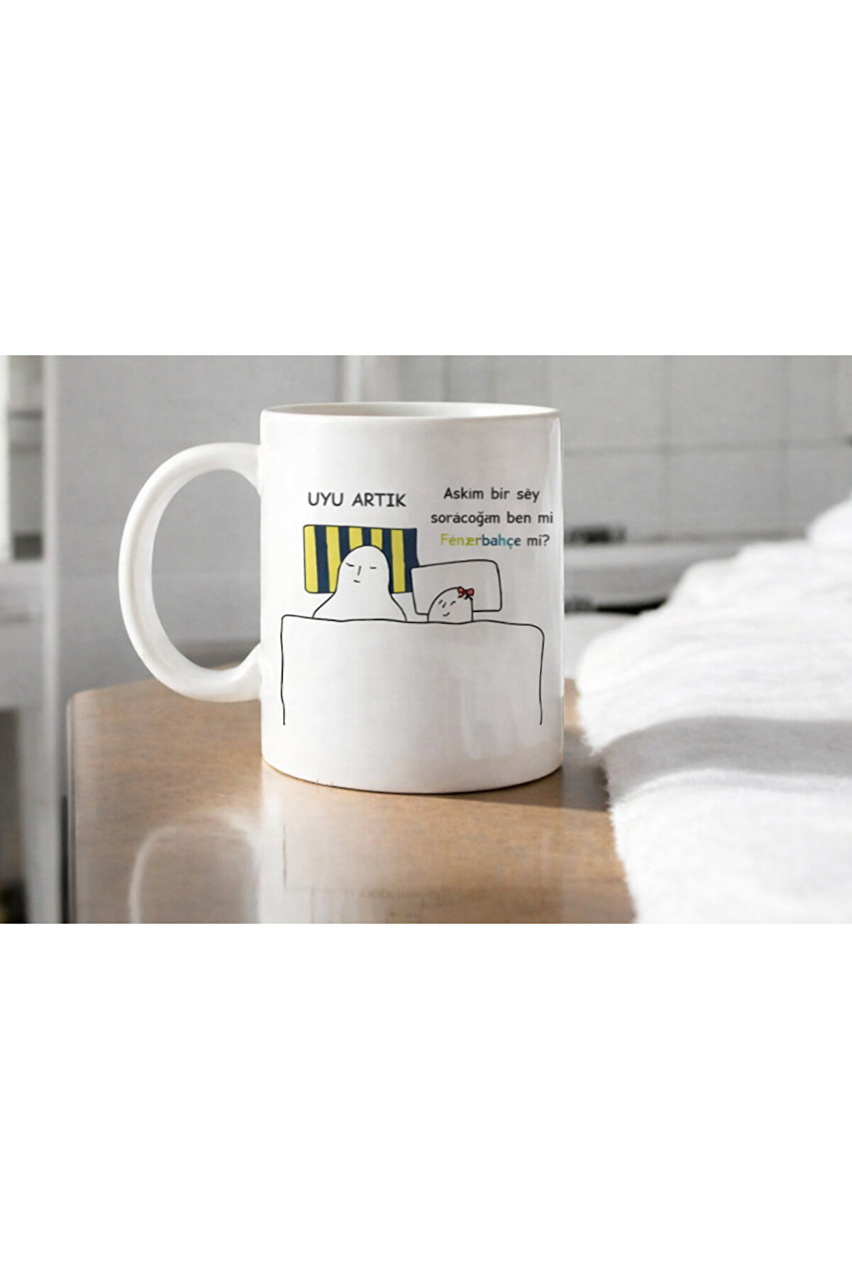 Toyaso Kişiye Özel Aşkım Ben mi Taraftar Kupa Bardak Hediye - Özel Tasarım Kolyeler