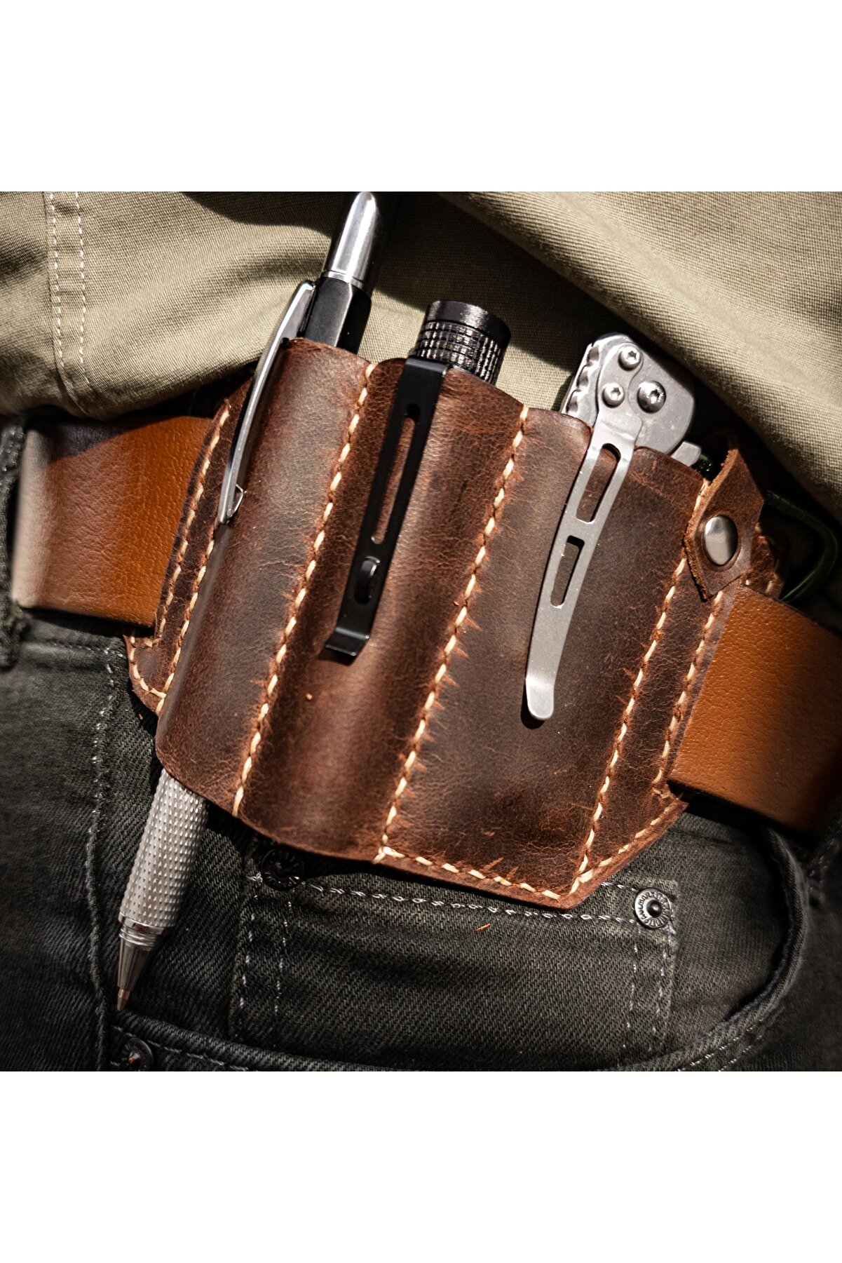 GERMANICIA LEATHER CRAFT Kemer Kılıfı - Taktik Kılıf, Alet Kılıfı, Kamp Malzemesi
