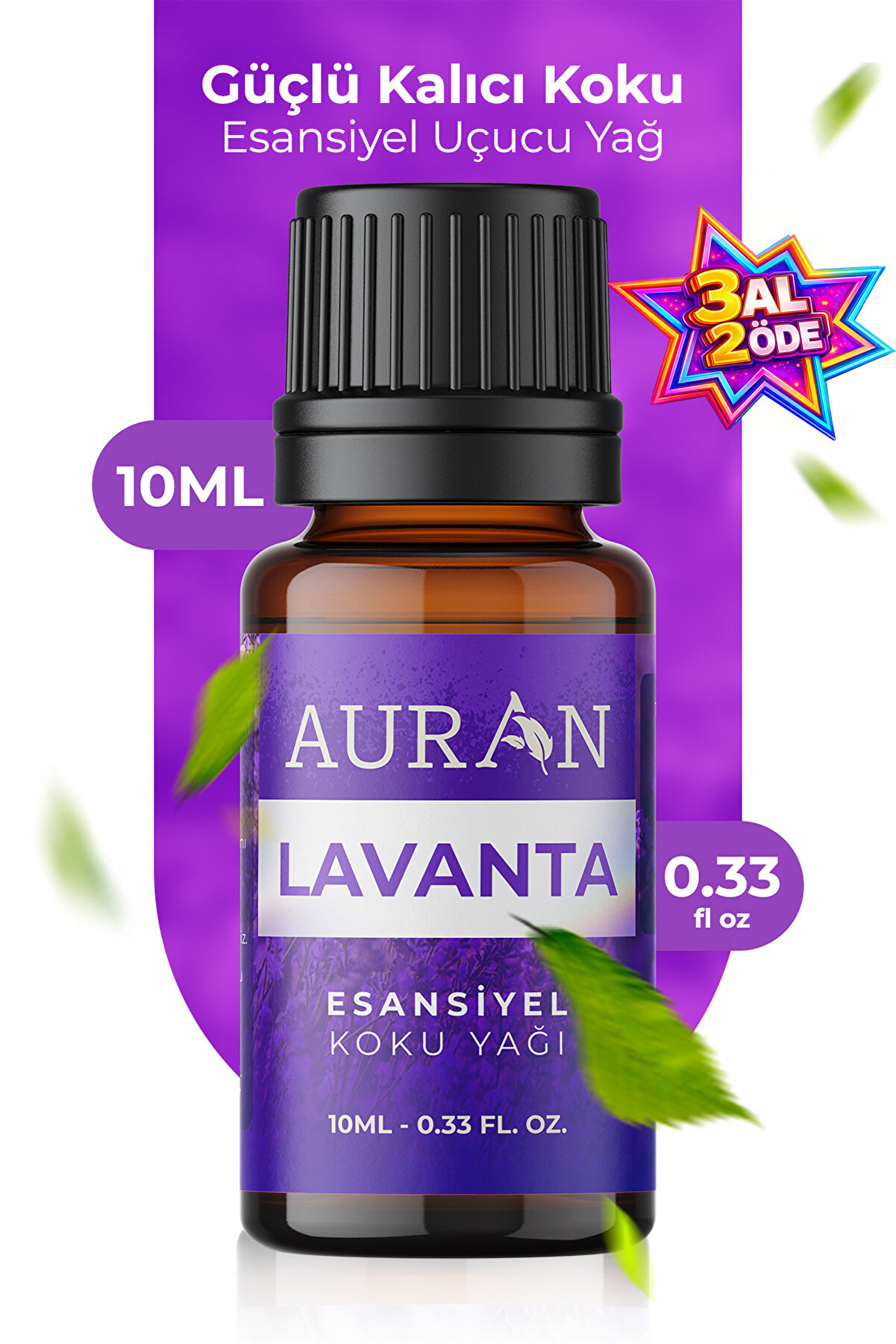 AURAN Lavanta Esansiyel Yağı 10ml - Doğal Kokulu Ortam İçin