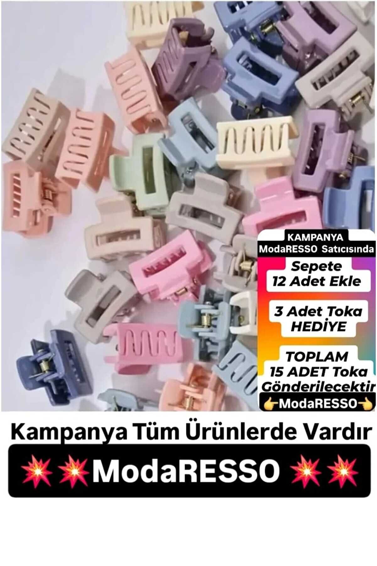Genel Markalar Renkli Orta Boy Mandal Toka - Trend Şık Toka 4 cm