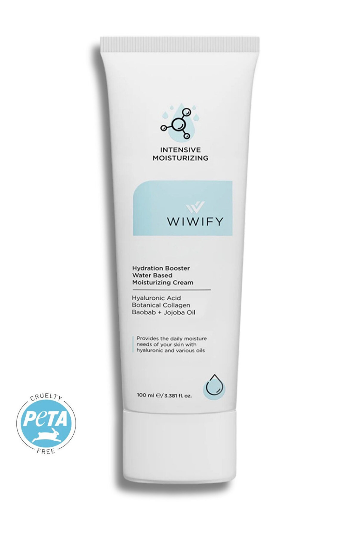 WIWIFY Su Bazlı Yoğun Nemlendirici Yüz Kremi 100 ml - 24 Saat Etkili