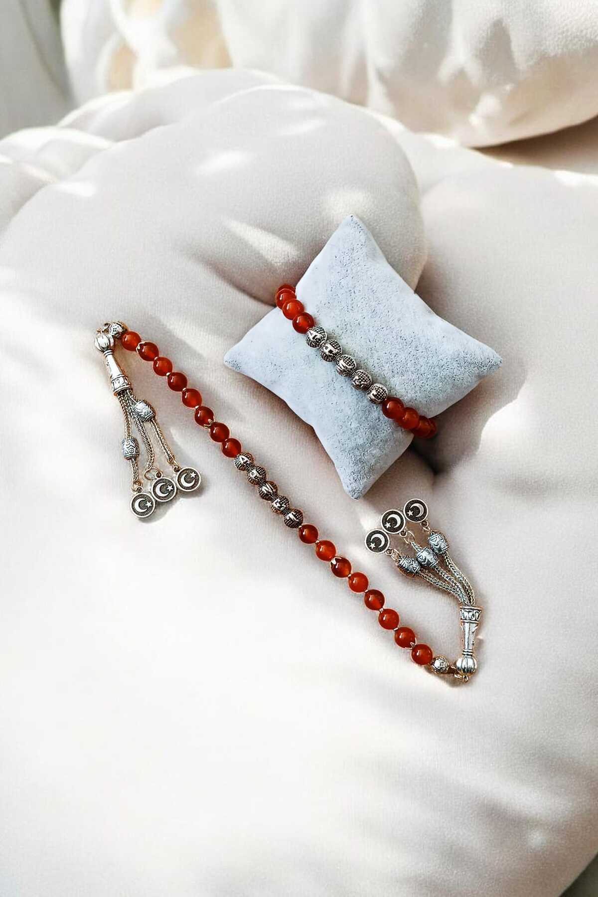 devritarz Akik Taşı Şifalı Doğaltaş Kişiye Özel Zaza Tesbih Ve Bileklik Set Tasarım