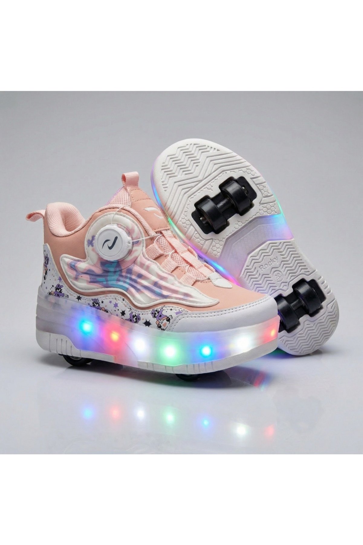 ROCKY Patenli Işıkli Spor Ayakkabısı & Tekerlekli Sneakers - Geceleri Dikkat Çeken Tasarım