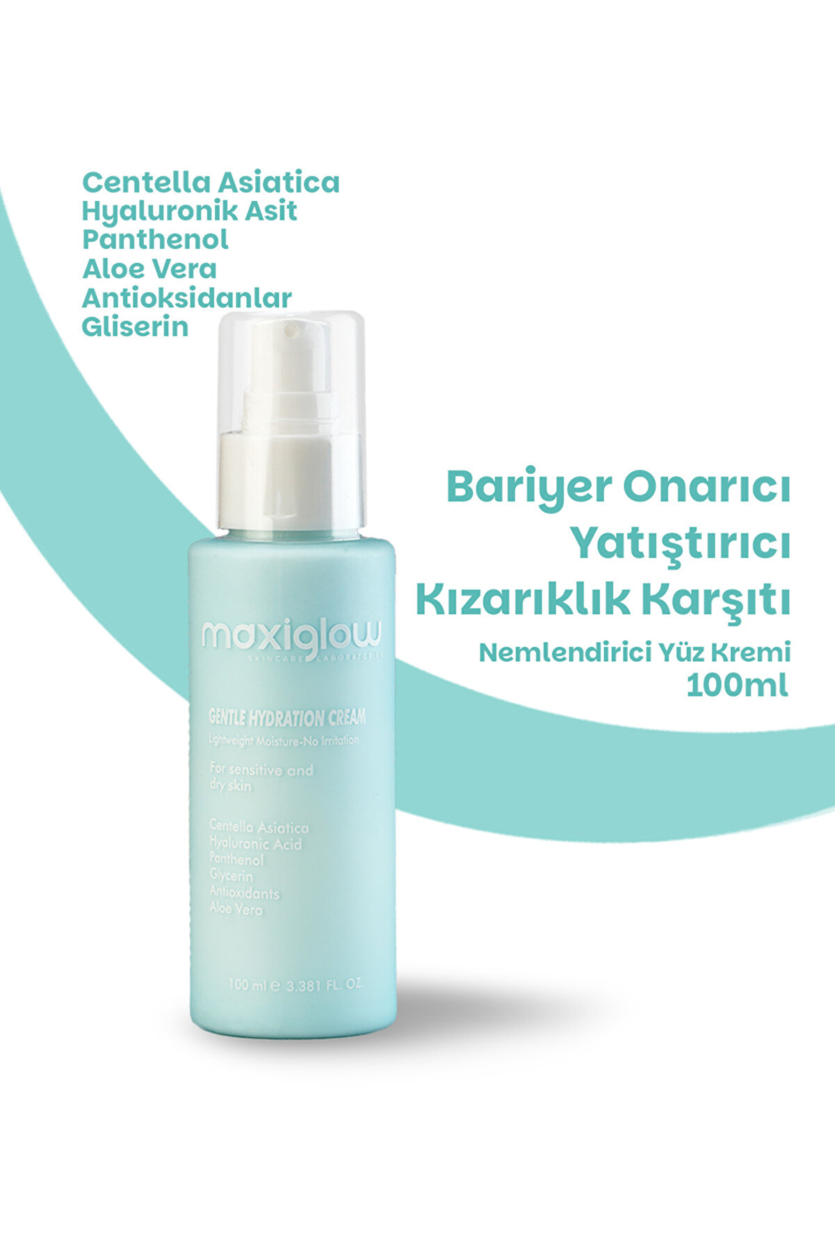 MaxiGlow Nemlendirici Yüz Kremi - Hassas Ciltler İçin