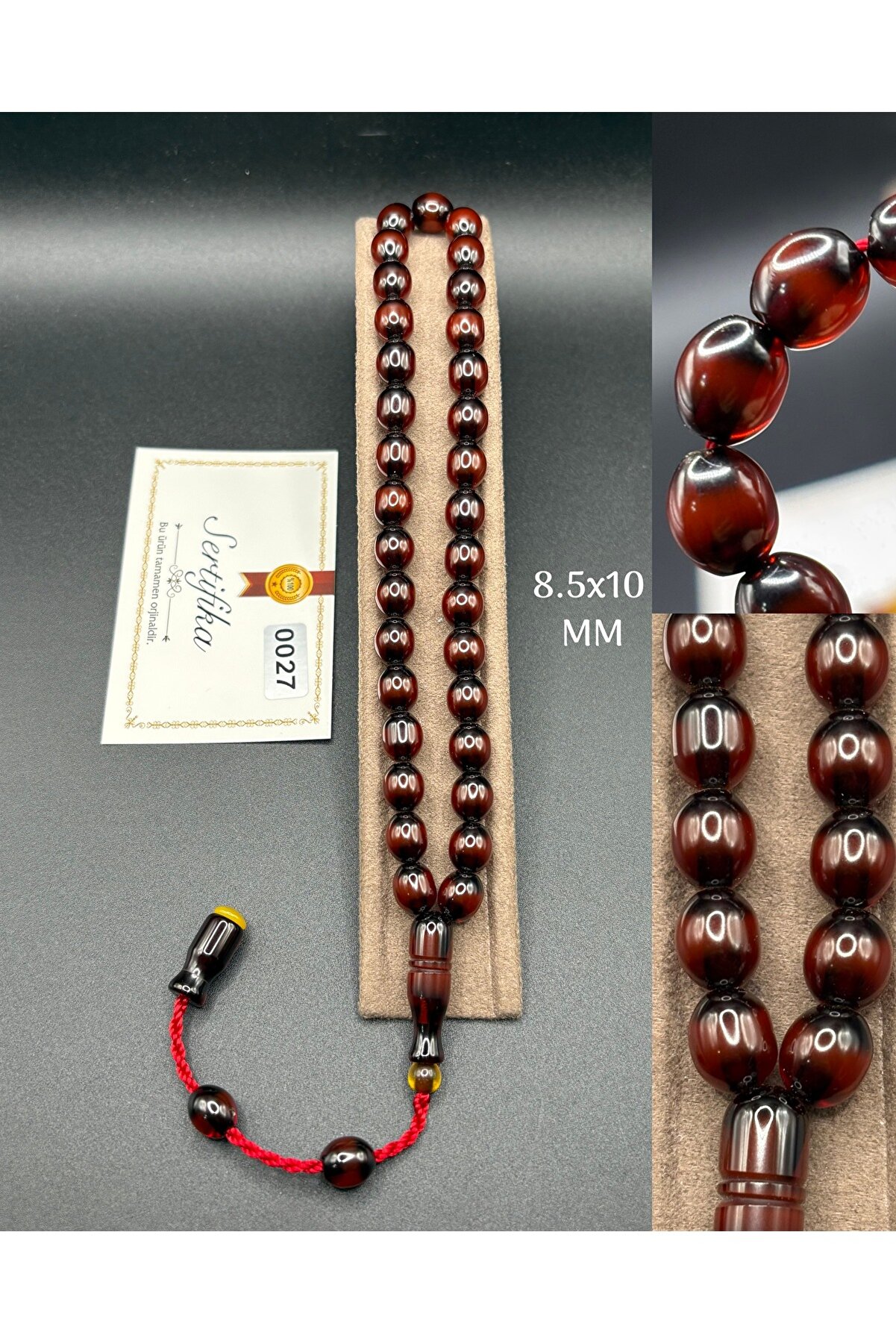 Kehribar Özel Çubuk Sikma Tesbih - Doğal Kehribar ile Ruh Huzuru