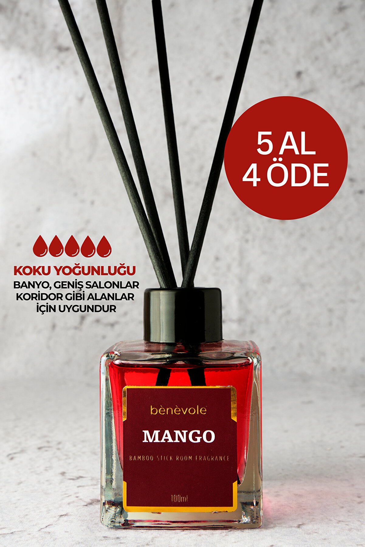 Benevole Mango Bambu Çubuklu Oda Kokusu 100 ml | Tropikal Aromalar