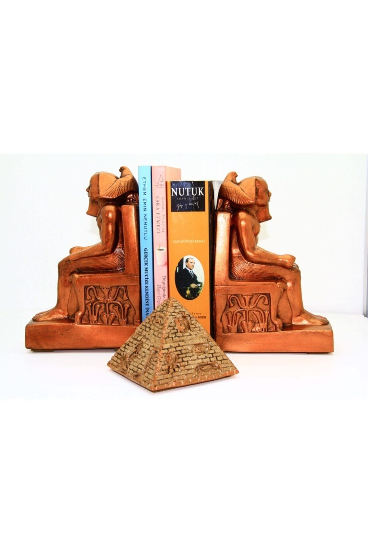 Damla Hediyelik Ramses Kitap Tutucu Mısır Piramit Biblo Hediye
