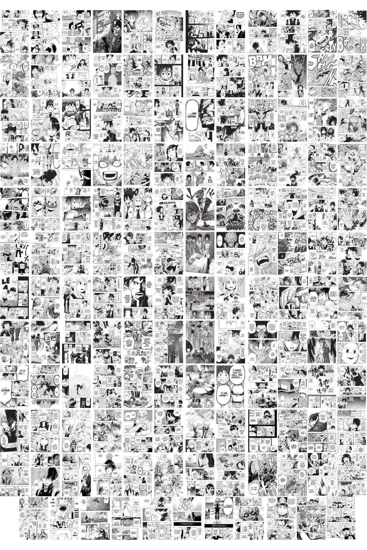 postifull Anime Poster Seti - "my Hero Academia" Manga Kolaj Seti - 144 Adet Arkası Yapışkanlı 10cm*15cm