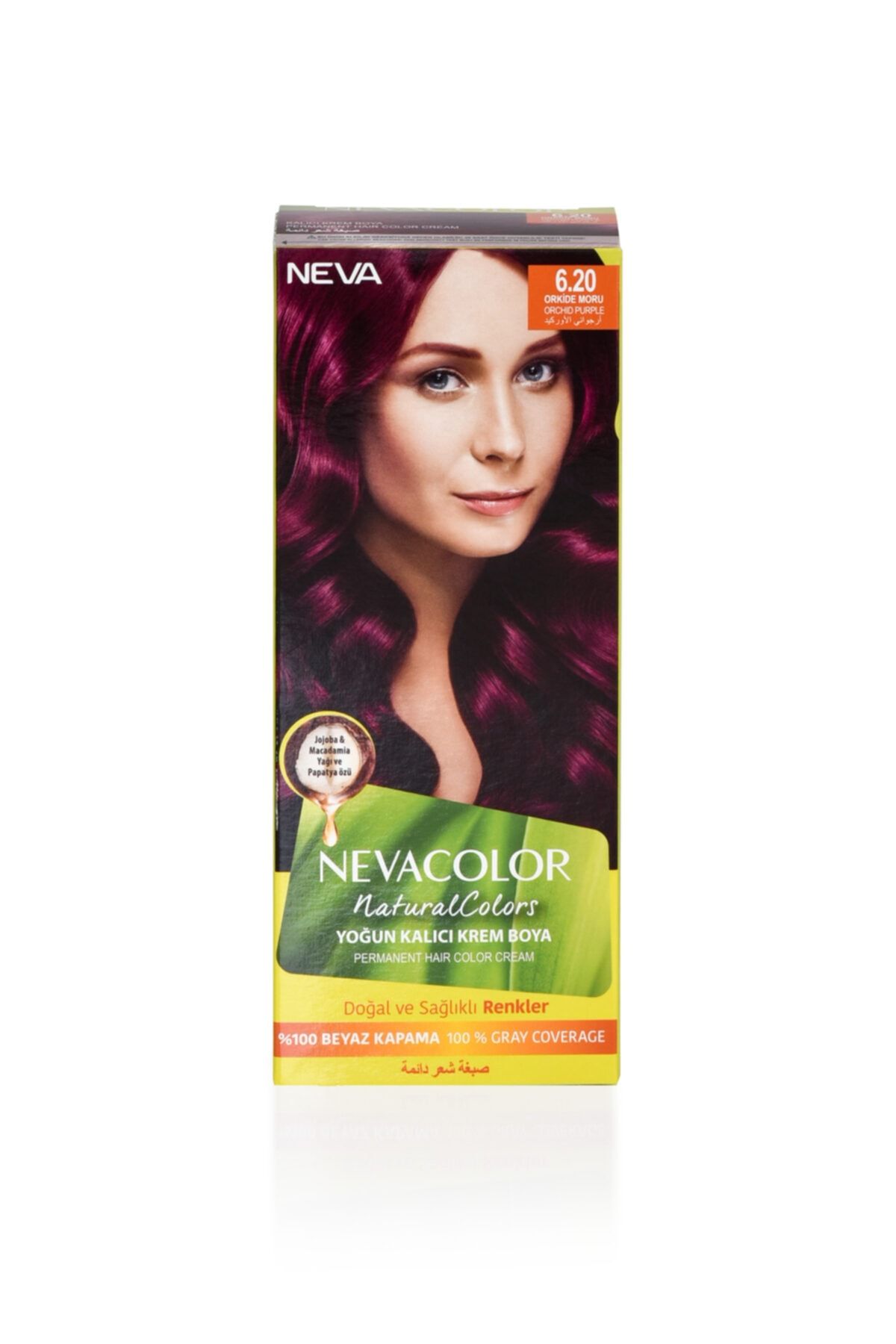 Neva Color Nevacolor Natural Colors 6.20 Orkide Moru - Kalıcı Krem Saç Boyası Seti