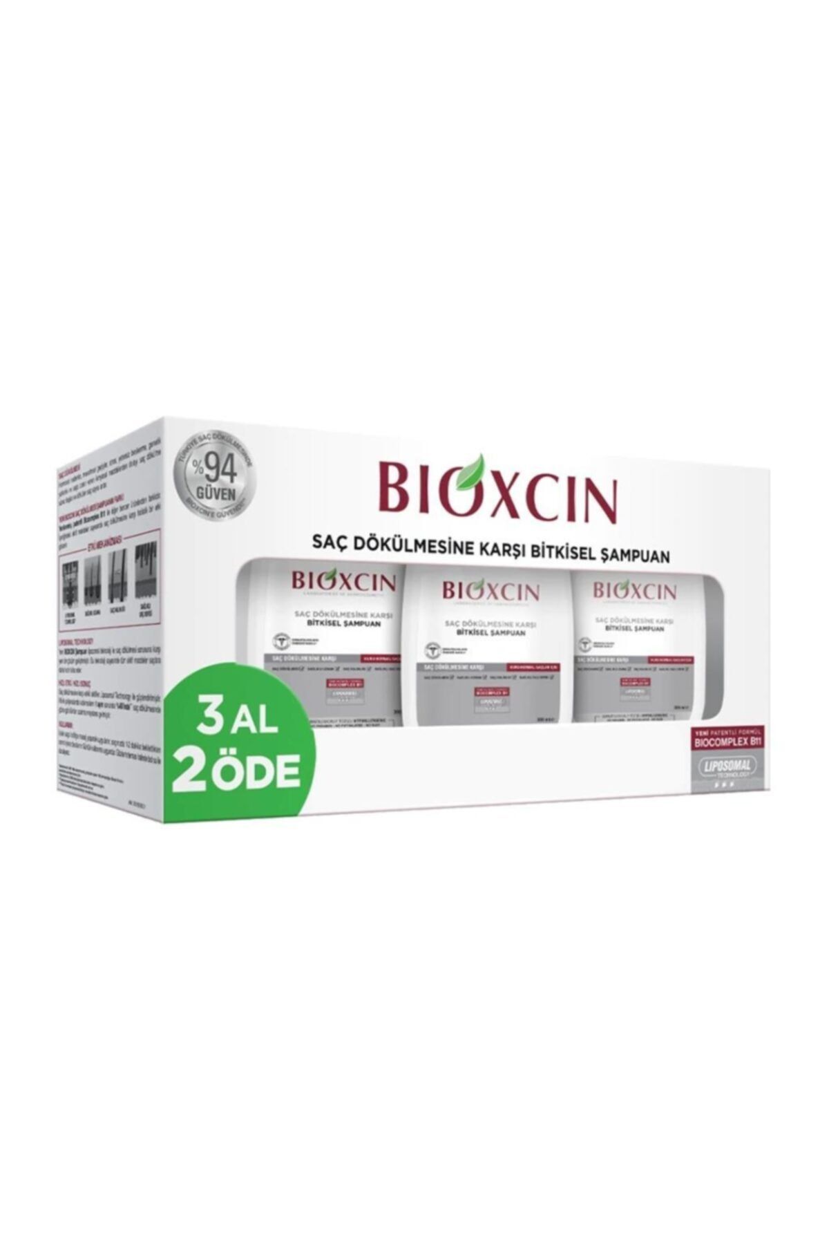 Bioxcin Saç Dökülmesine Karşı Kuru Ve Normal Saçlar Için Şampuan 300ml 3'lü Set