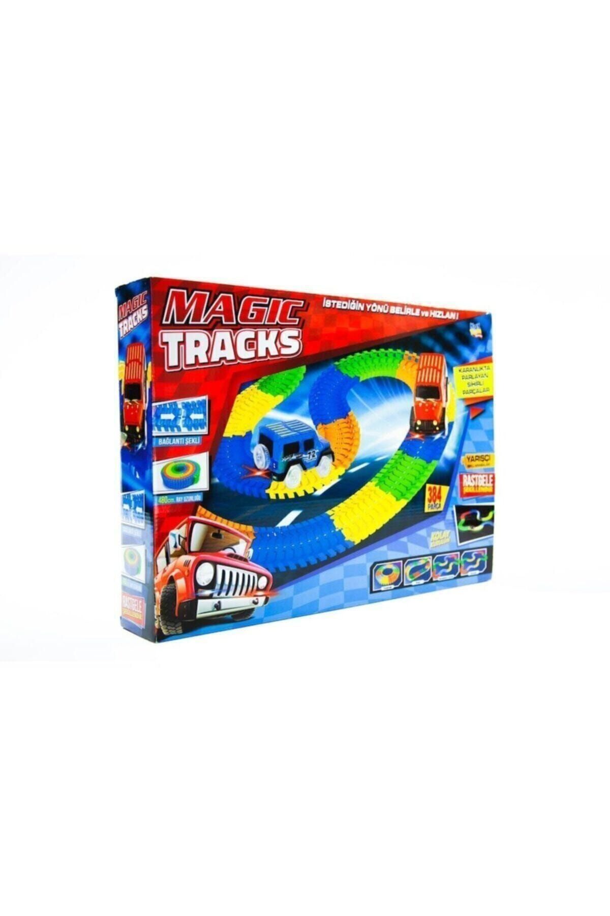 Kayyum Oyuncak Magic Tracks Hareketli Raylar 384 Parça 2 Işıklı Araba Yarış Parkuru