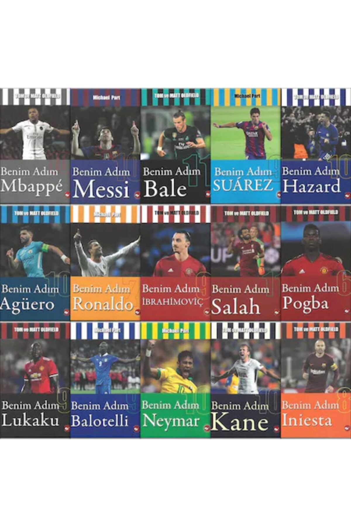 Beyaz Balina Yayınları Benim Adım Futbolcular 15 Kitap Set.(messi,neymar,ronaldo,salah...)