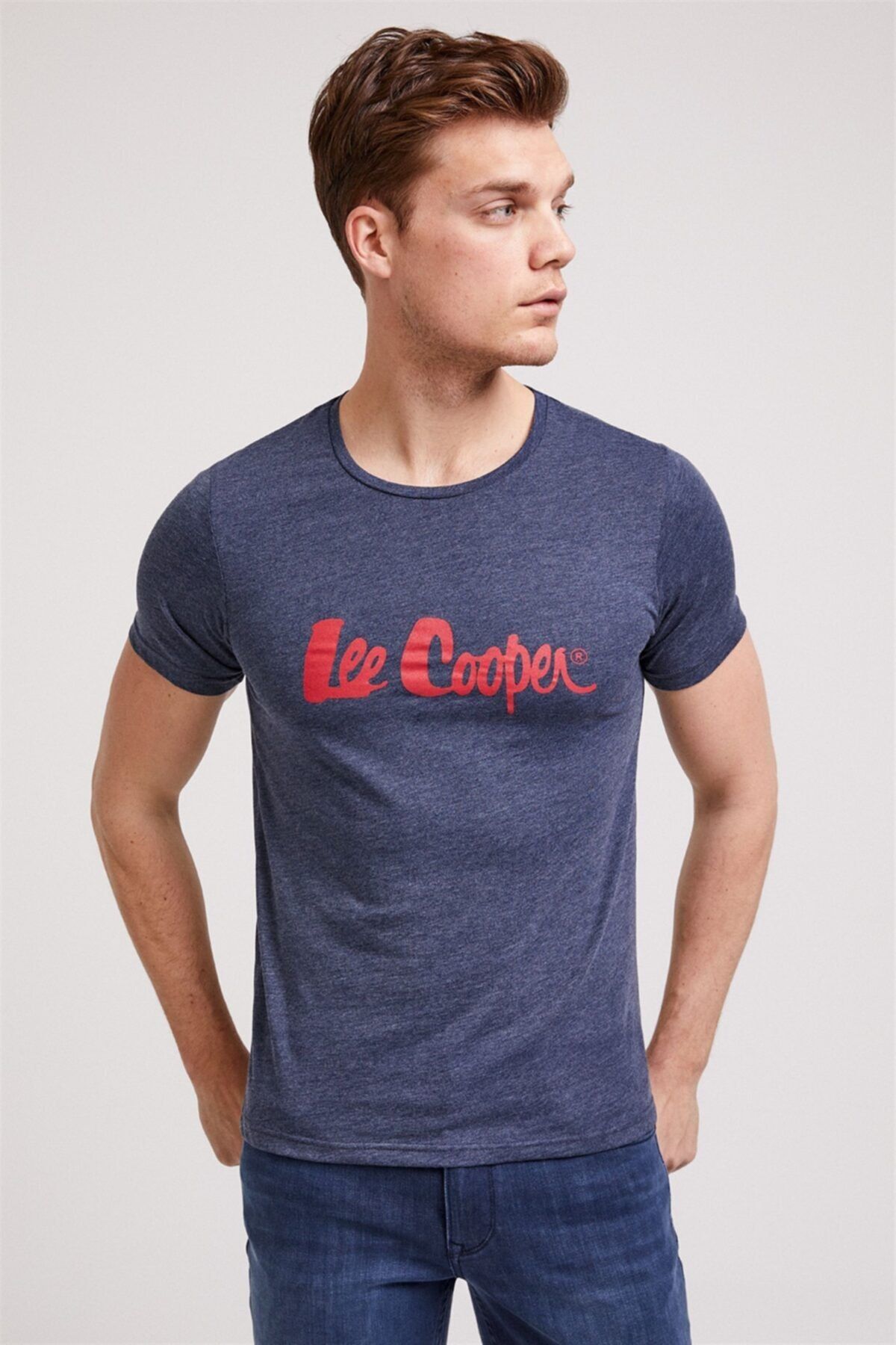 Lee Cooper Londonlogo 1 Erkek Bisiklet Yaka T-shirt Indigo-k